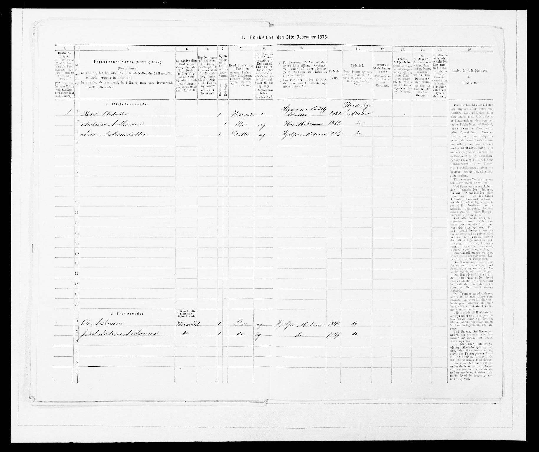 SAB, 1875 Census for 1447P Innvik, 1875, p. 386