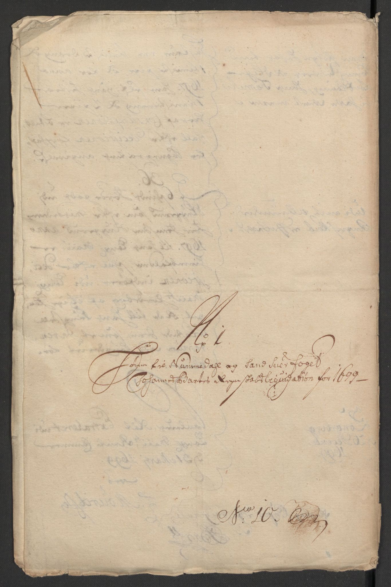 Rentekammeret inntil 1814, Reviderte regnskaper, Fogderegnskap, AV/RA-EA-4092/R24/L1577: Fogderegnskap Numedal og Sandsvær, 1698-1700, p. 193