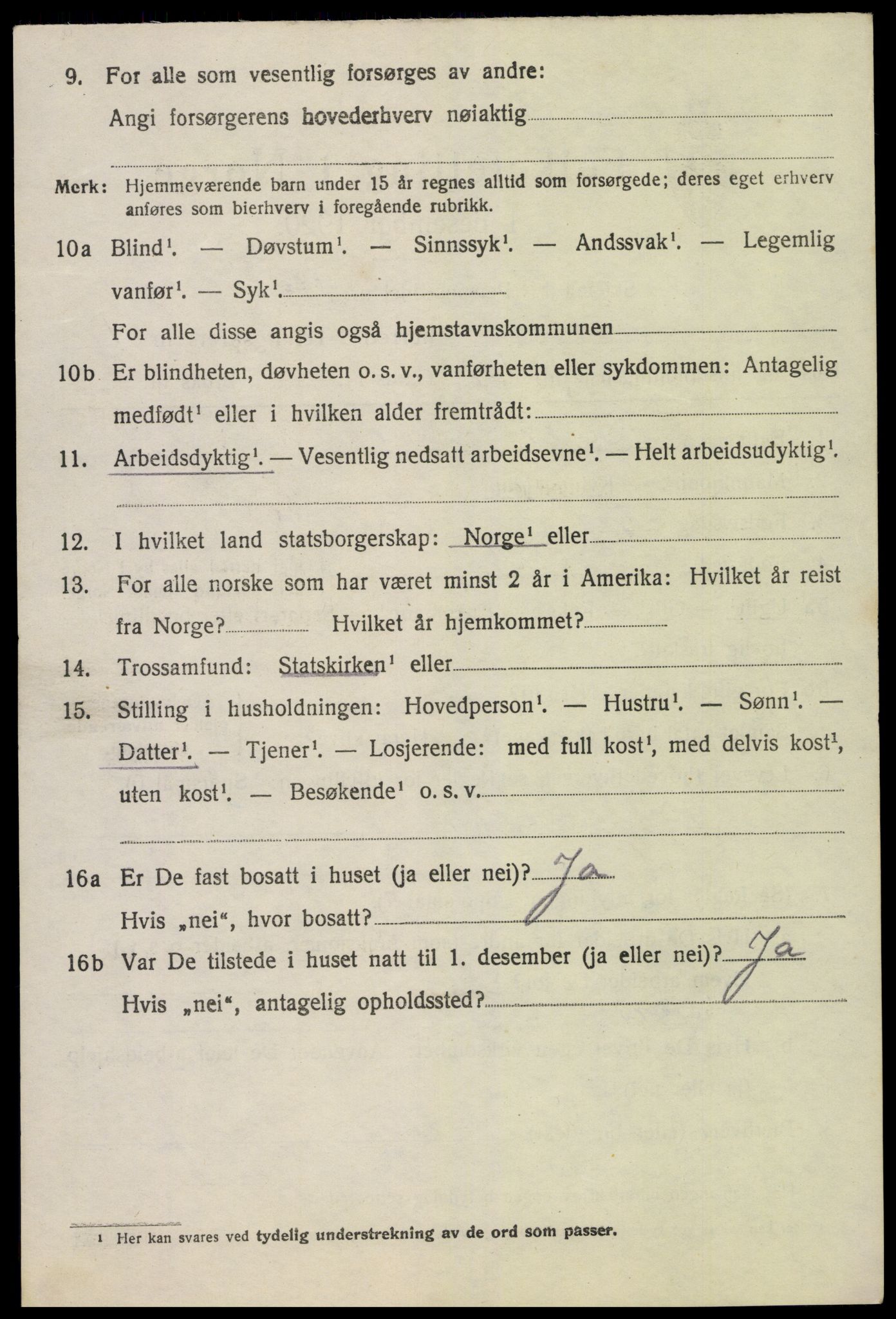 SAK, 1920 census for Stokken, 1920, p. 787