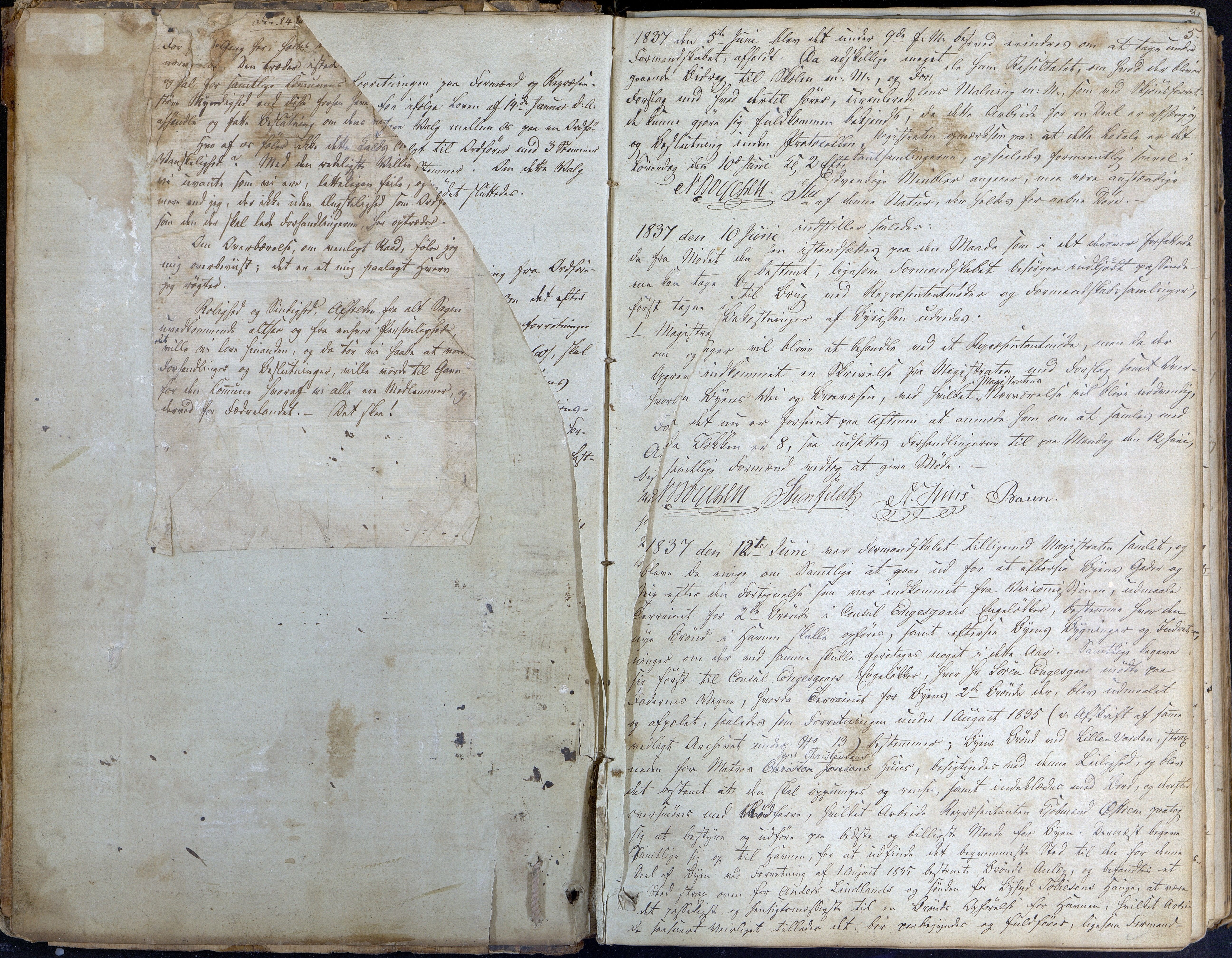Risør kommune, AAKS/KA0901-PK/1/01/L0001: Forhandlingsprotokoll, 1837-1852, p. 4