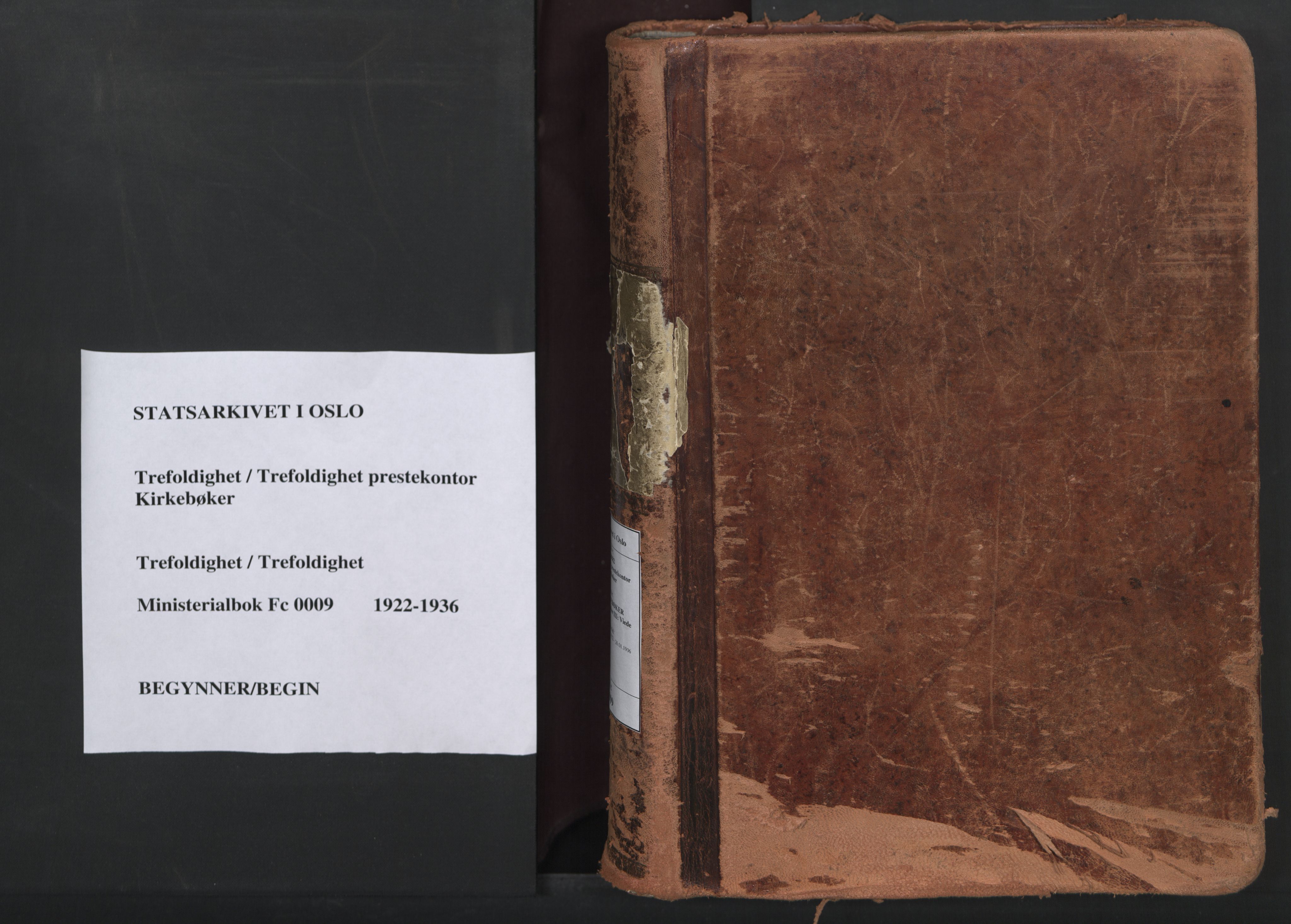 Trefoldighet prestekontor Kirkebøker, SAO/A-10882/F/Fc/L0009: Parish register (official) no. III 9, 1922-1936