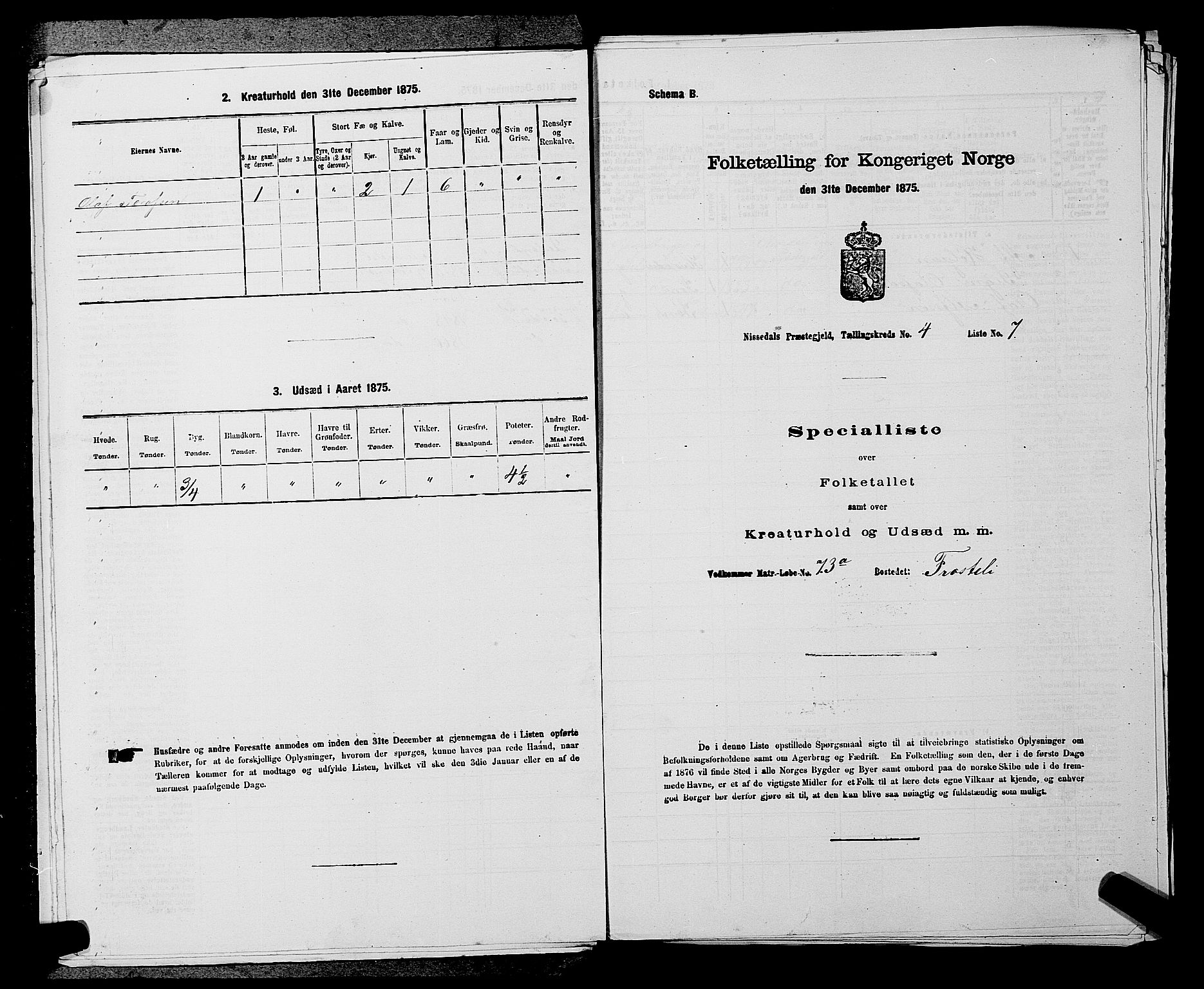 SAKO, 1875 census for 0830P Nissedal, 1875, p. 291