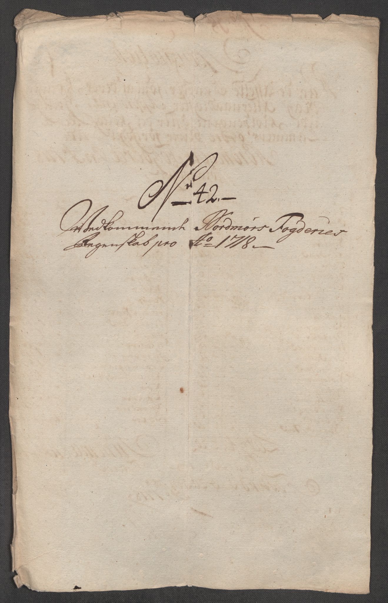 Rentekammeret inntil 1814, Reviderte regnskaper, Fogderegnskap, RA/EA-4092/R56/L3751: Fogderegnskap Nordmøre, 1718, p. 246