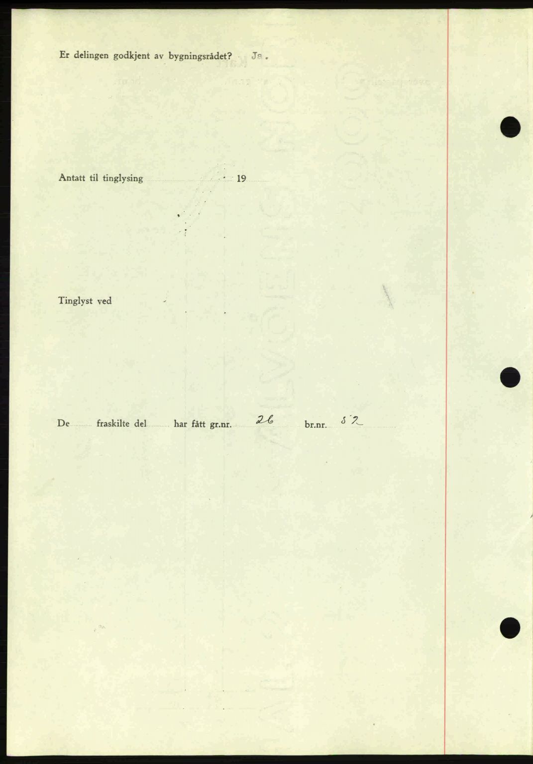 Romsdal sorenskriveri, AV/SAT-A-4149/1/2/2C: Mortgage book no. A10, 1941-1941, Diary no: : 1012/1941