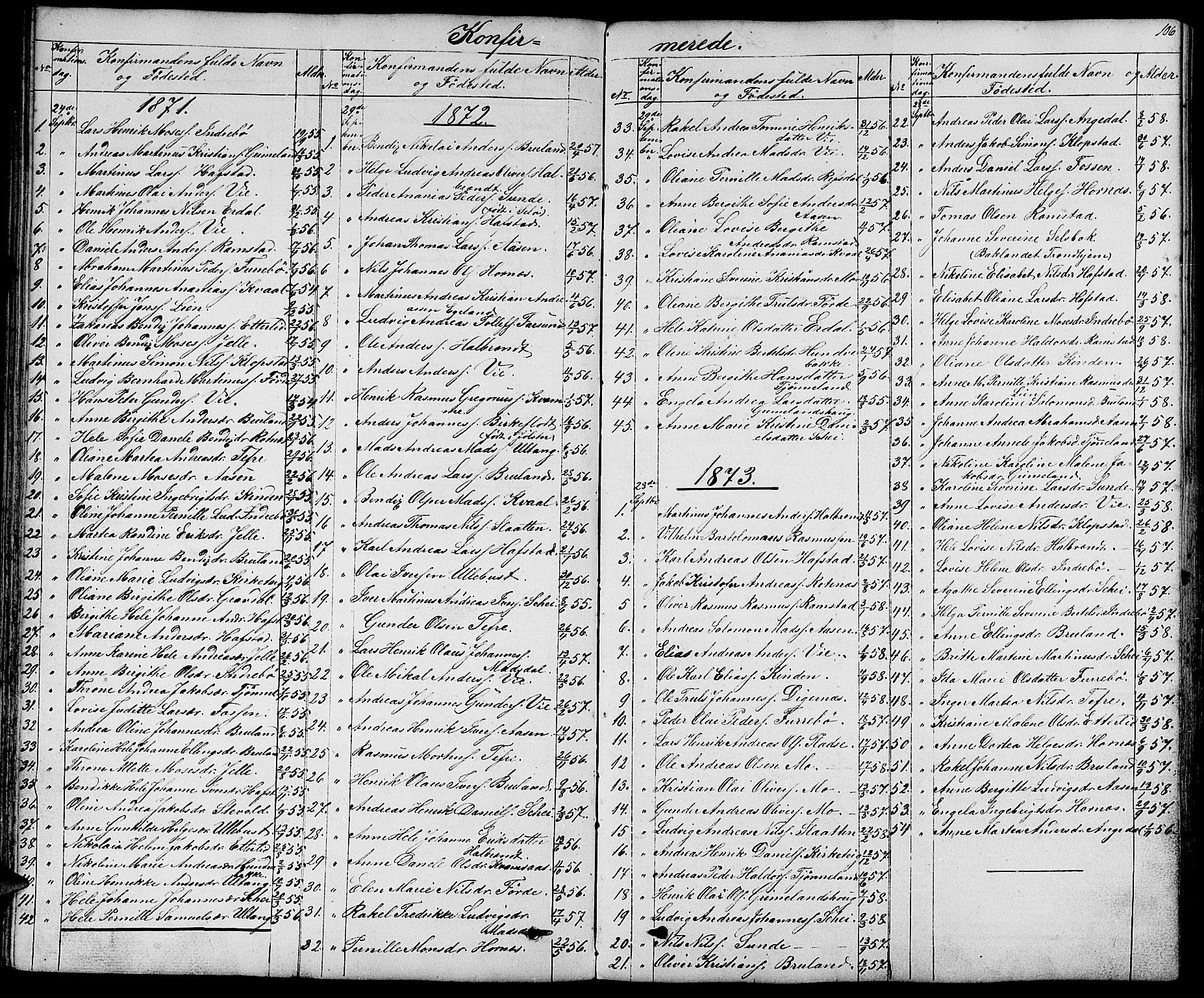 Førde sokneprestembete, SAB/A-79901/H/Hab/Haba/L0001: Parish register (copy) no. A 1, 1853-1880, p. 106