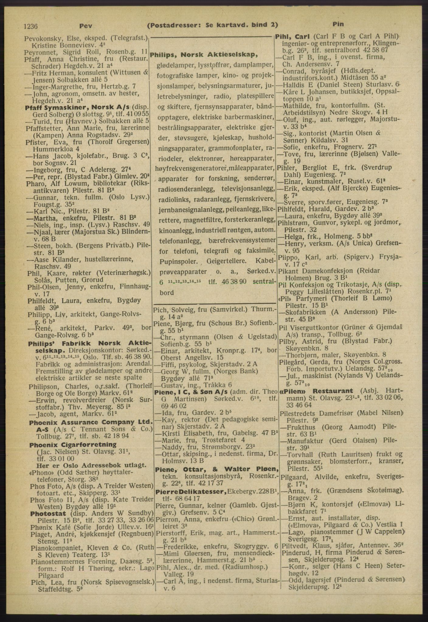 Kristiania/Oslo adressebok, PUBL/-, 1960-1961, p. 1236