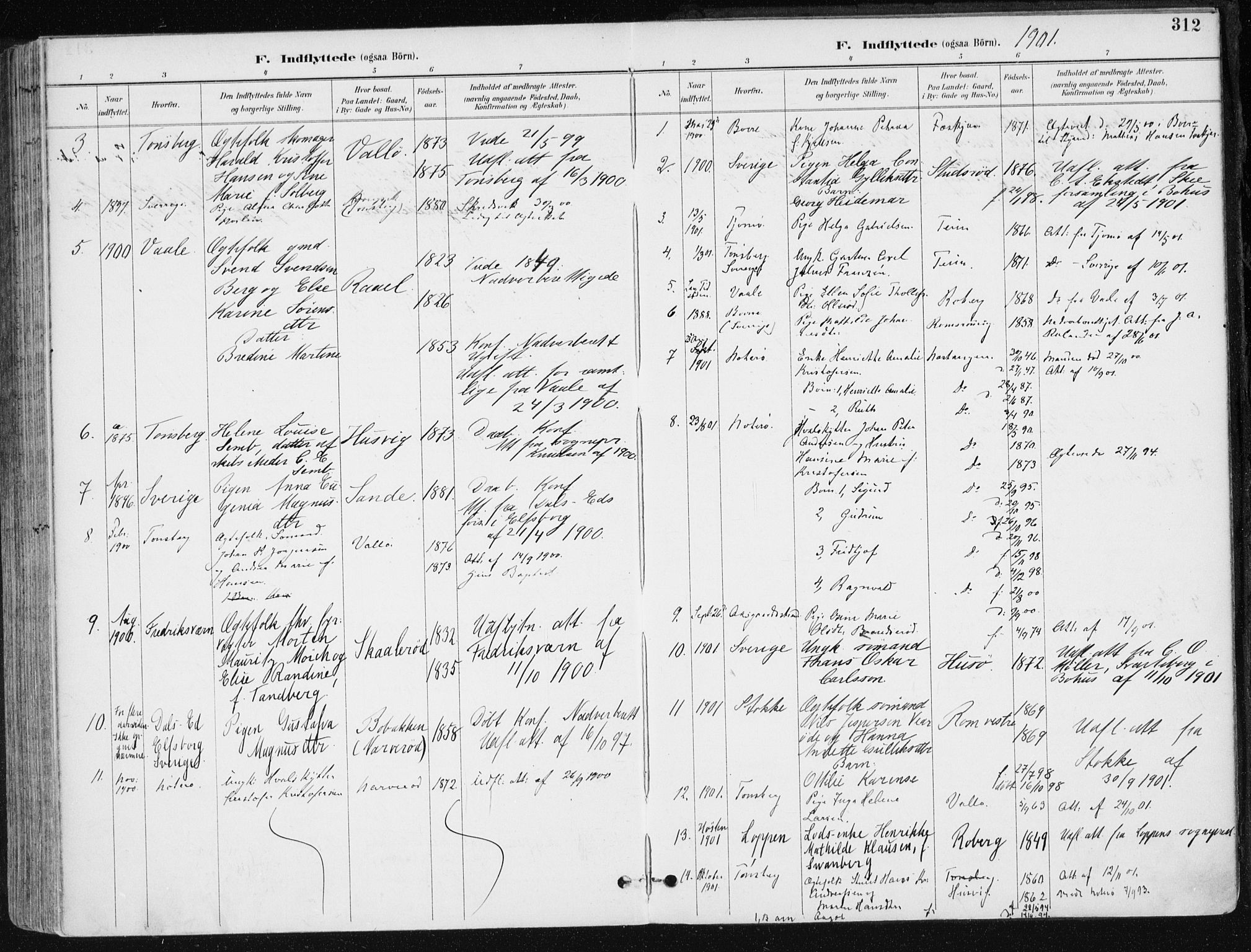 Sem kirkebøker, AV/SAKO-A-5/F/Fb/L0005: Parish register (official) no. II 5, 1892-1904, p. 312