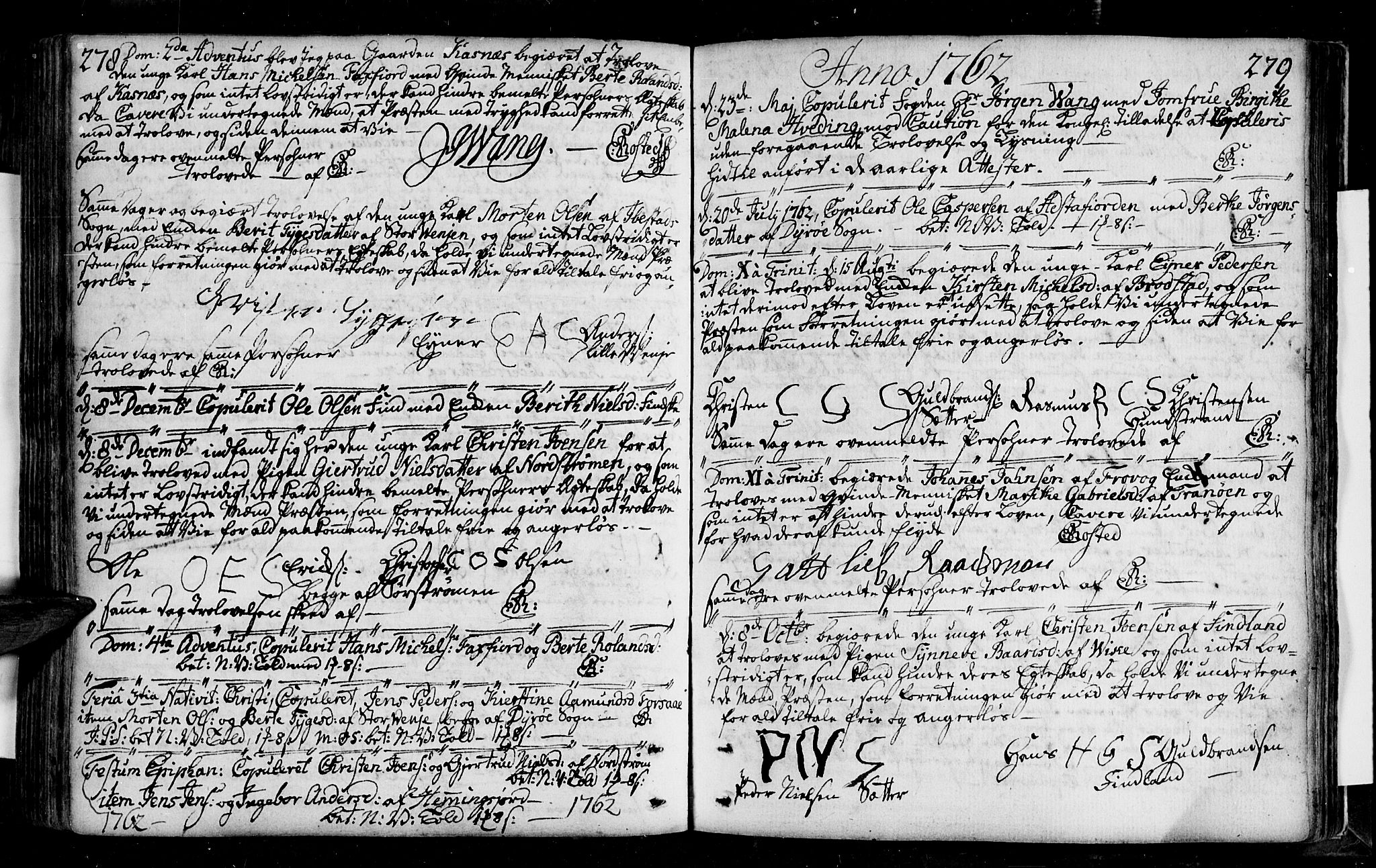 Tranøy sokneprestkontor, SATØ/S-1313/I/Ia/Iaa/L0001kirke: Parish register (official) no. 1, 1757-1773, p. 278-279