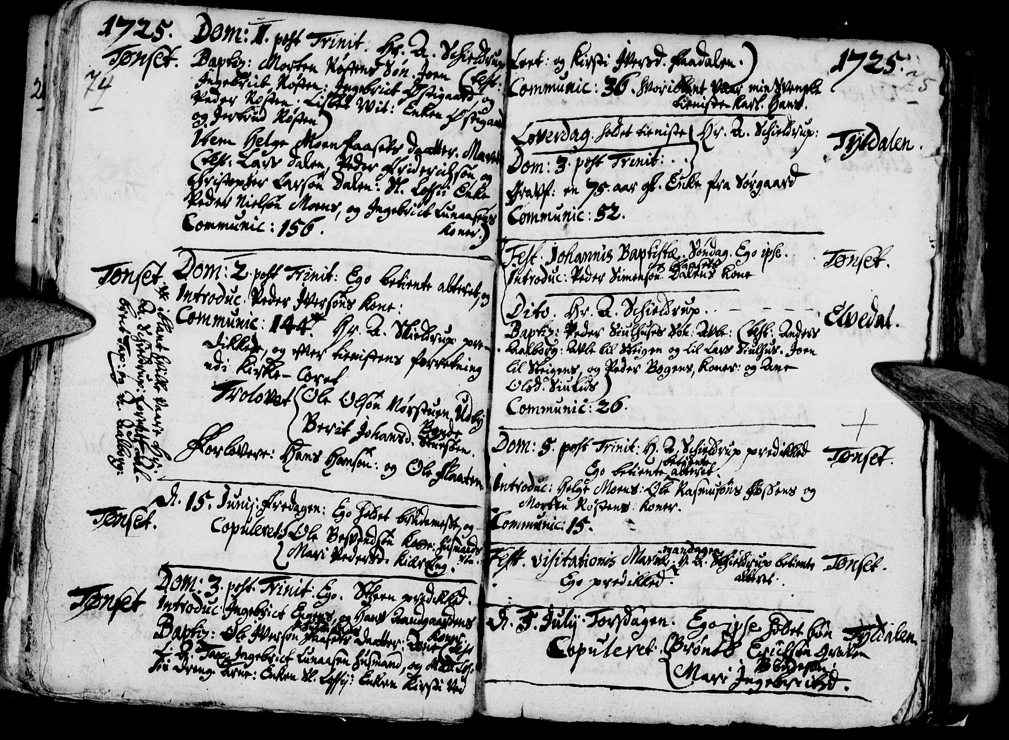 Tynset prestekontor, SAH/PREST-058/H/Ha/Haa/L0001: Parish register (official) no. 1, 1722-1732, p. 74-75