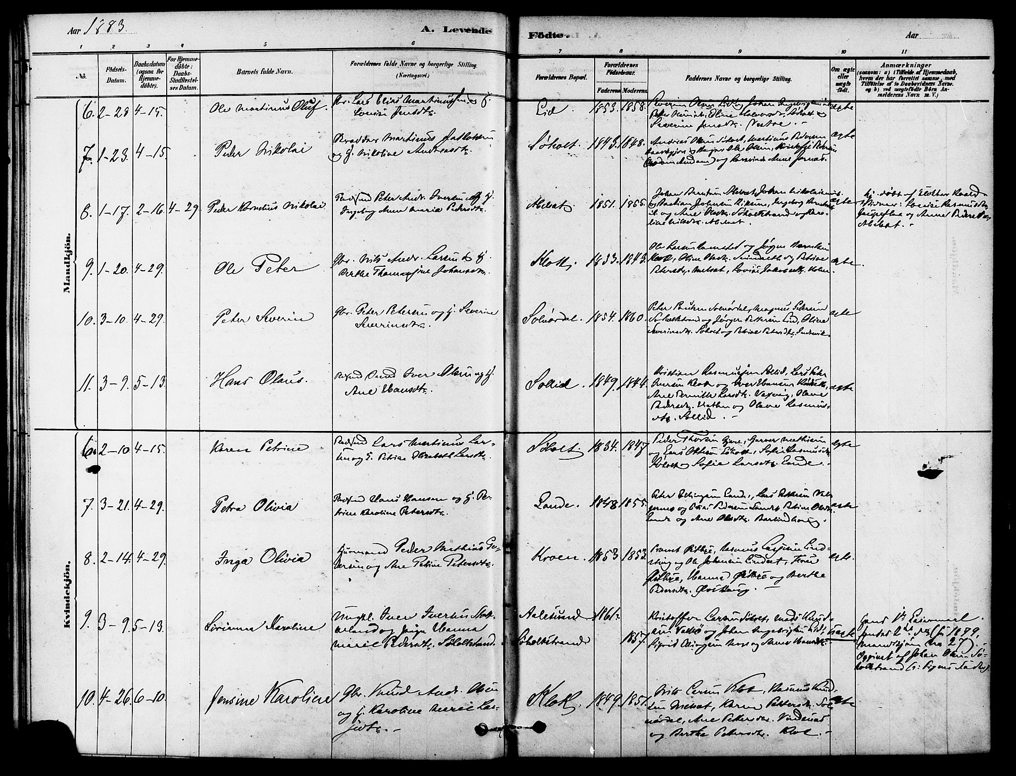 Ministerialprotokoller, klokkerbøker og fødselsregistre - Møre og Romsdal, AV/SAT-A-1454/522/L0315: Parish register (official) no. 522A10, 1878-1890
