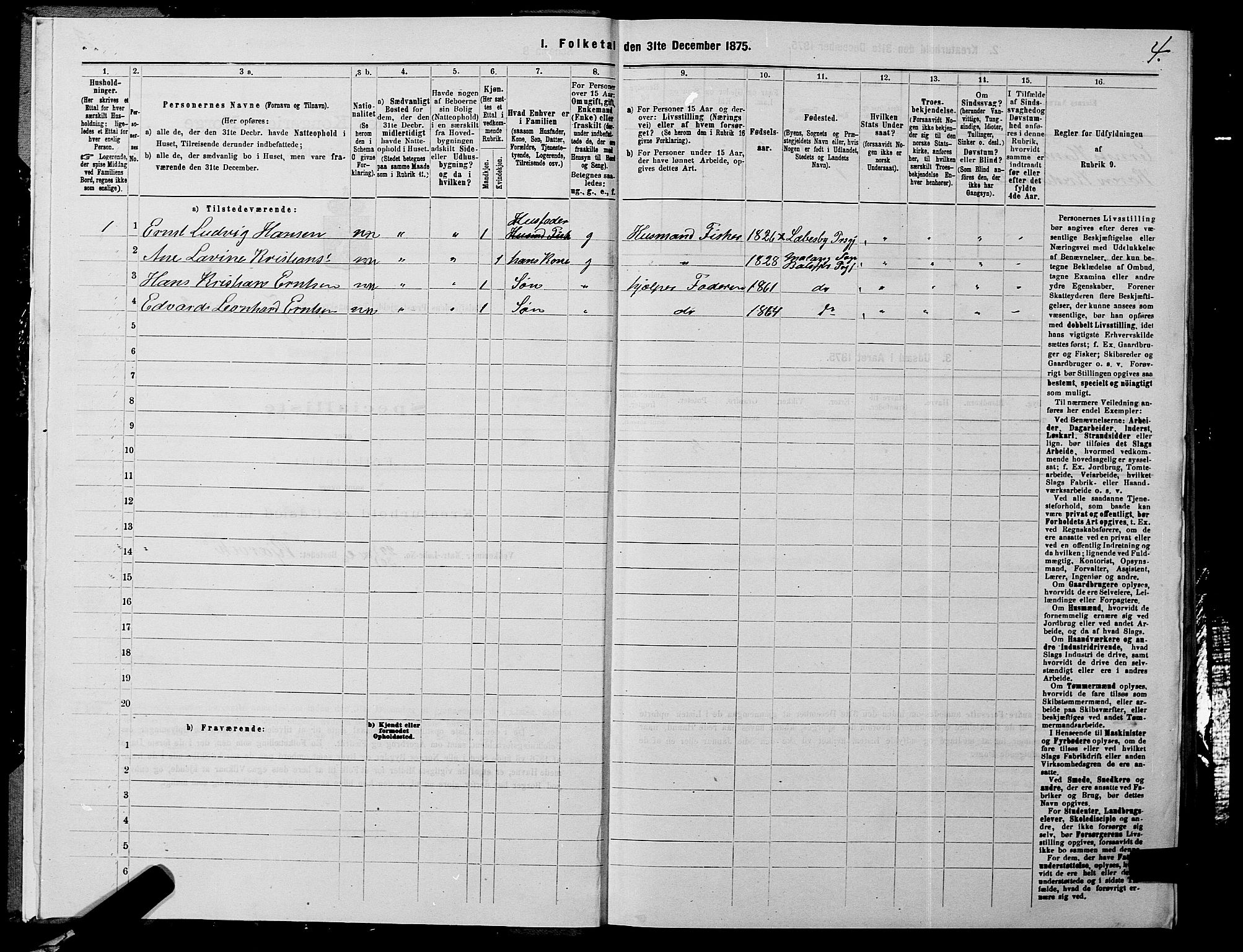 SATØ, 1875 census for 1933P Balsfjord, 1875, p. 4004