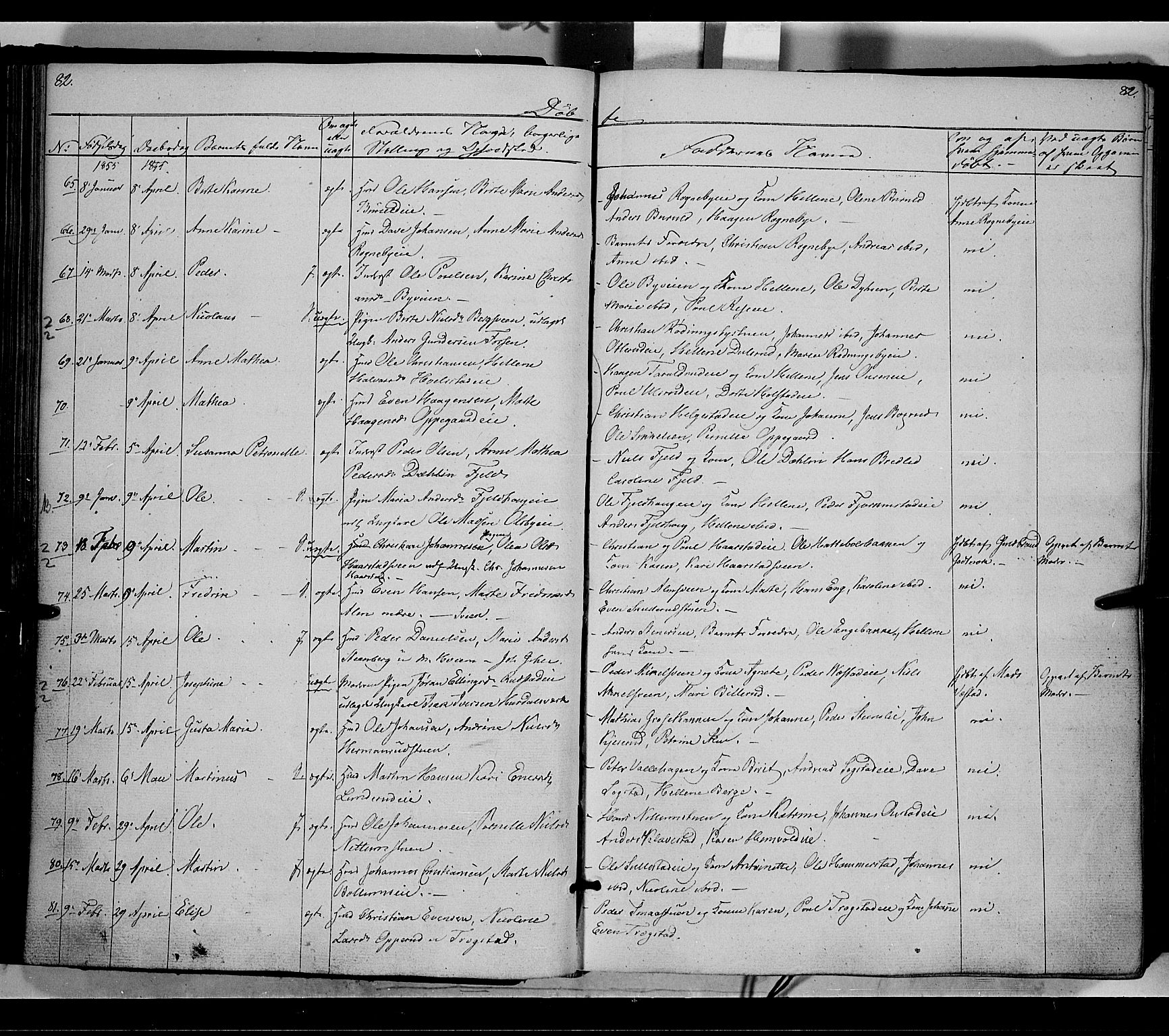 Østre Toten prestekontor, AV/SAH-PREST-104/H/Ha/Haa/L0003: Parish register (official) no. 3, 1848-1856, p. 82