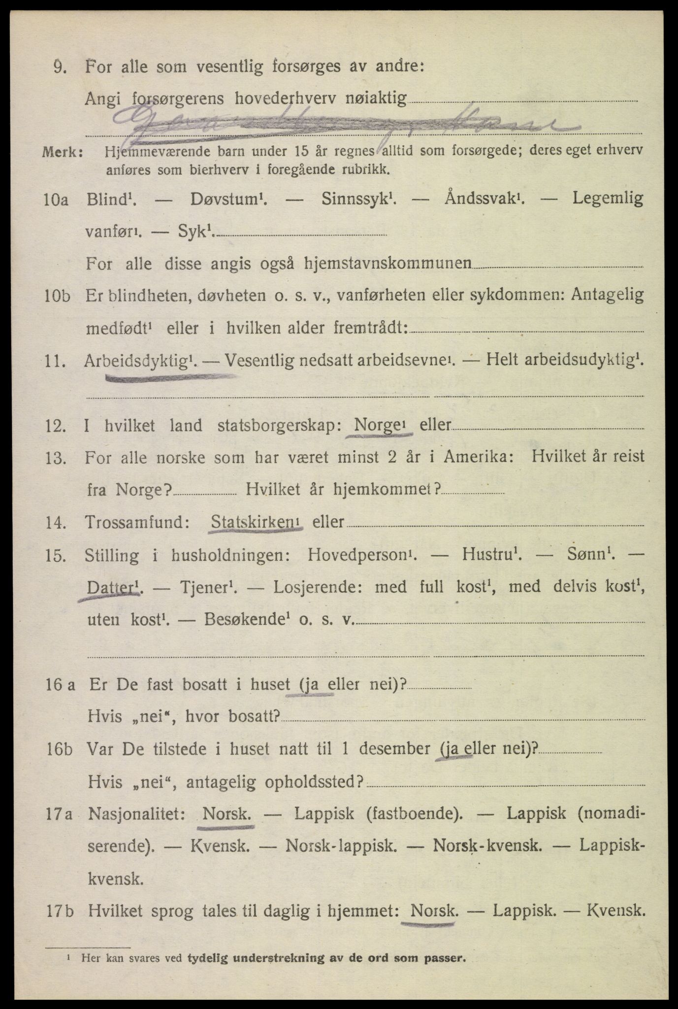 SAT, 1920 census for Borge, 1920, p. 8984