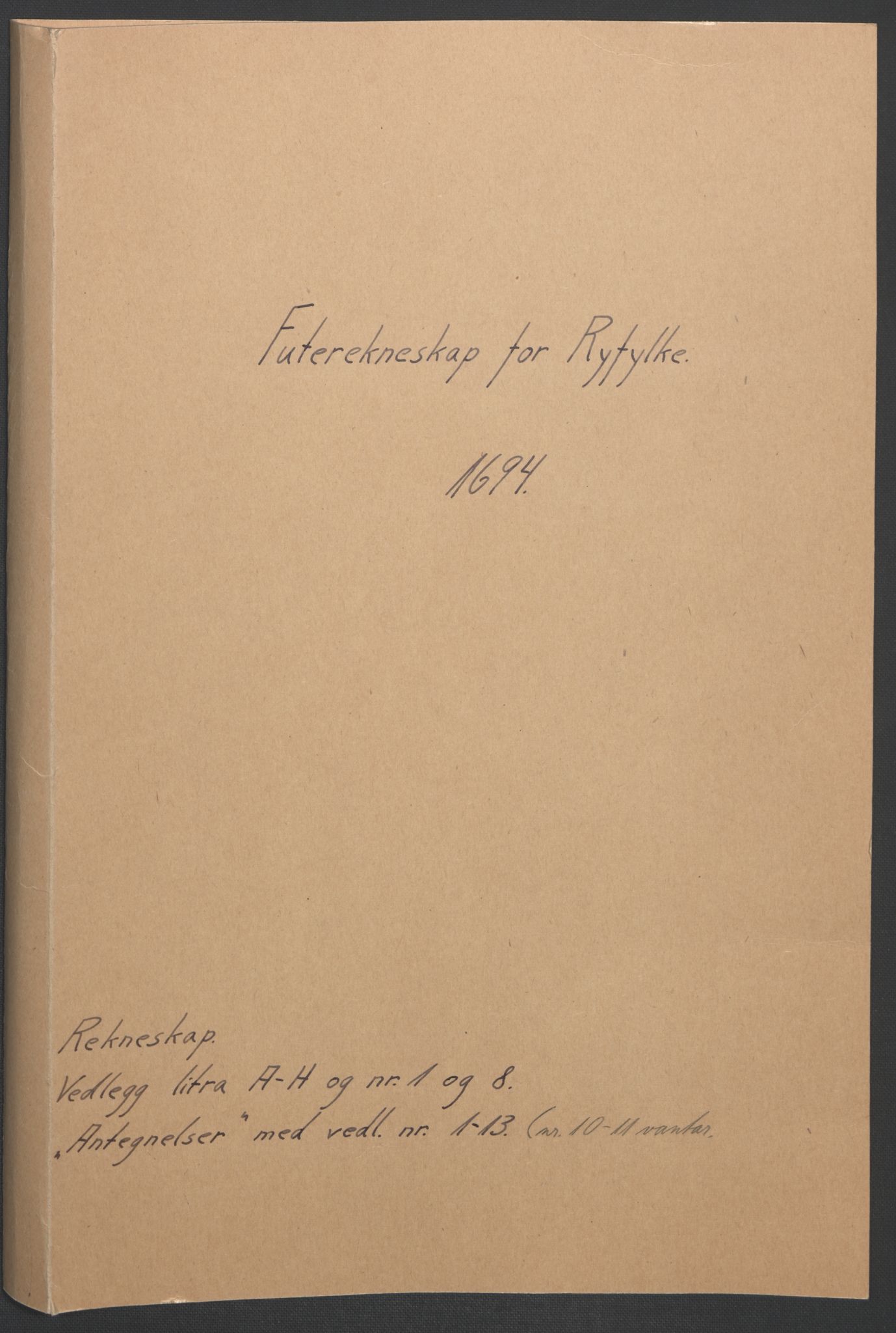 Rentekammeret inntil 1814, Reviderte regnskaper, Fogderegnskap, AV/RA-EA-4092/R47/L2857: Fogderegnskap Ryfylke, 1694-1696, p. 3