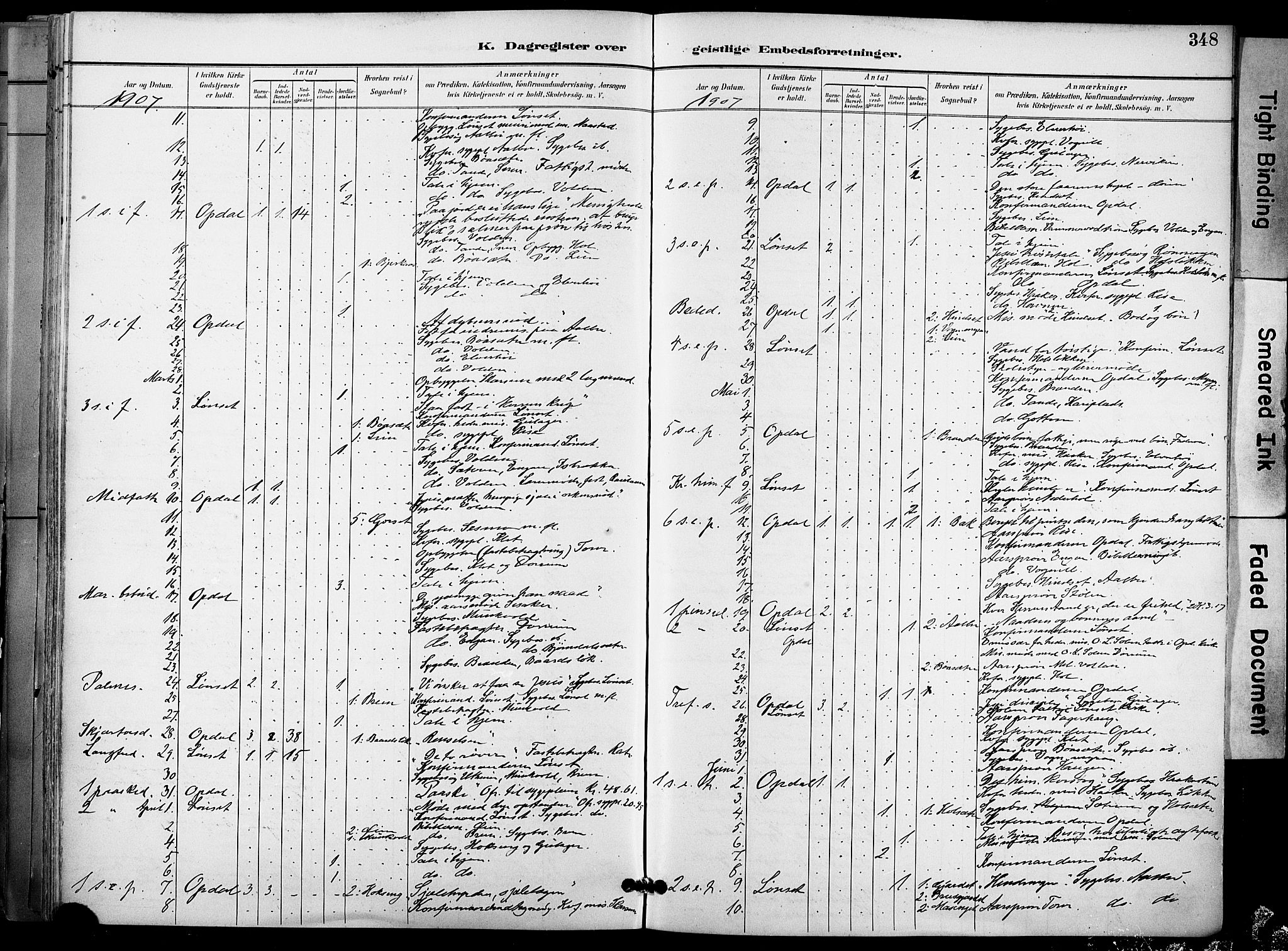 Ministerialprotokoller, klokkerbøker og fødselsregistre - Sør-Trøndelag, SAT/A-1456/678/L0902: Parish register (official) no. 678A11, 1895-1911, p. 348