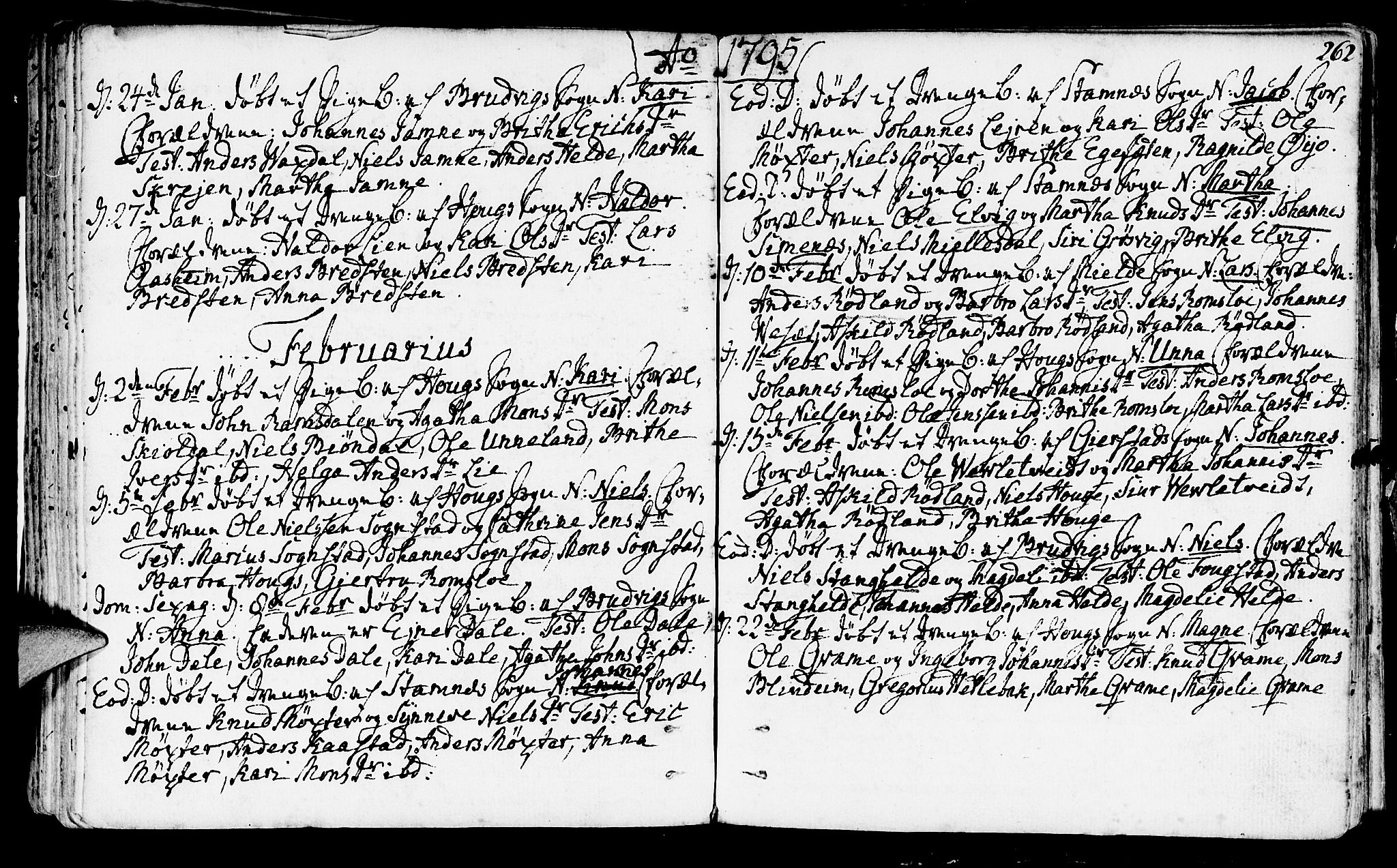 Haus sokneprestembete, AV/SAB-A-75601/H/Haa: Parish register (official) no. A 10, 1782-1796, p. 262