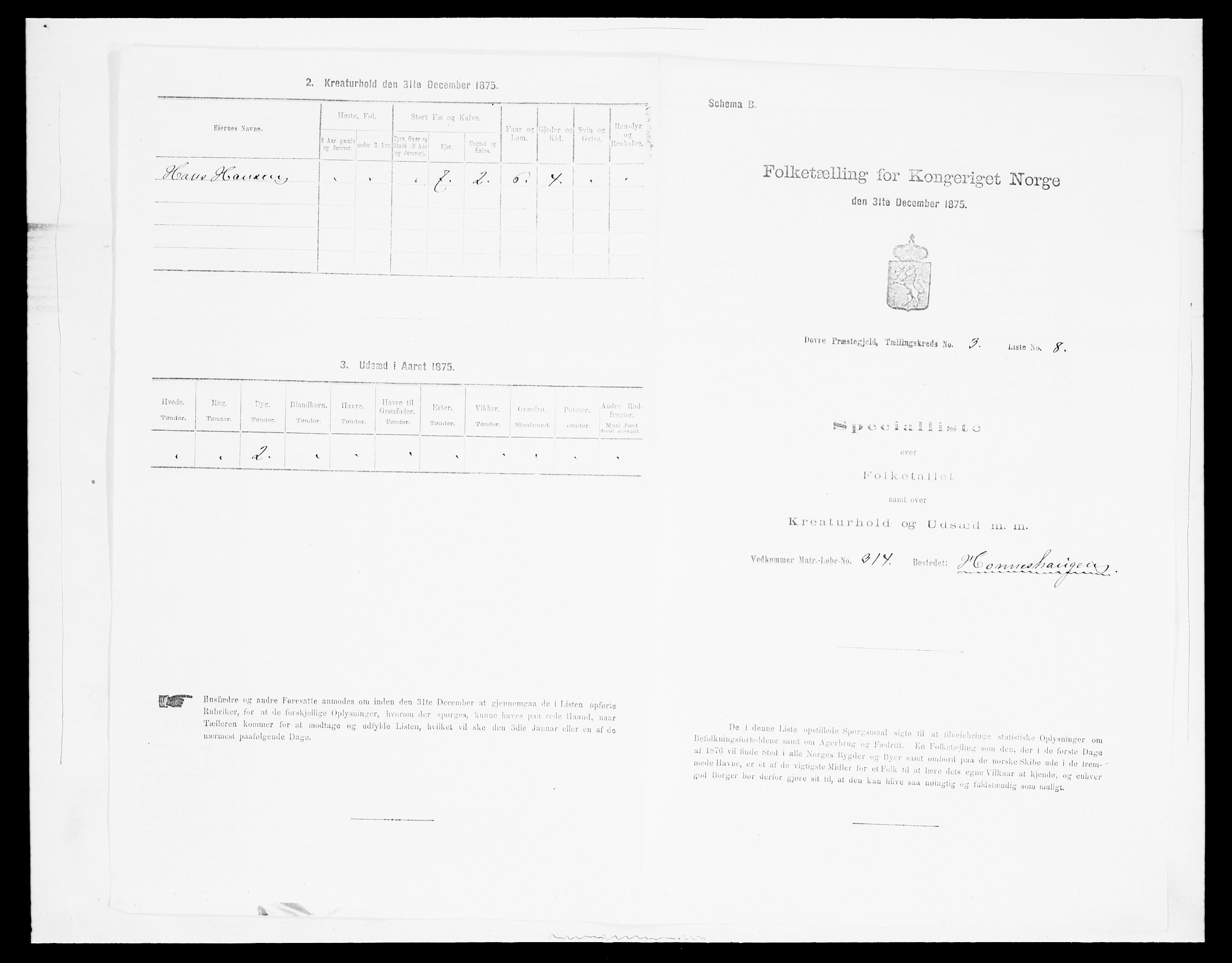 SAH, 1875 census for 0511P Dovre, 1875, p. 472