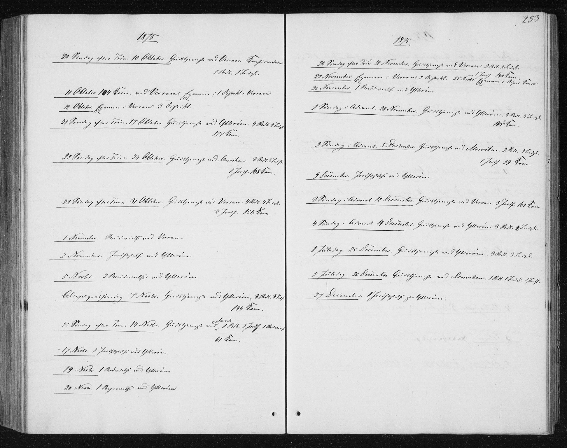 Ministerialprotokoller, klokkerbøker og fødselsregistre - Nord-Trøndelag, SAT/A-1458/722/L0219: Parish register (official) no. 722A06, 1868-1880, p. 253