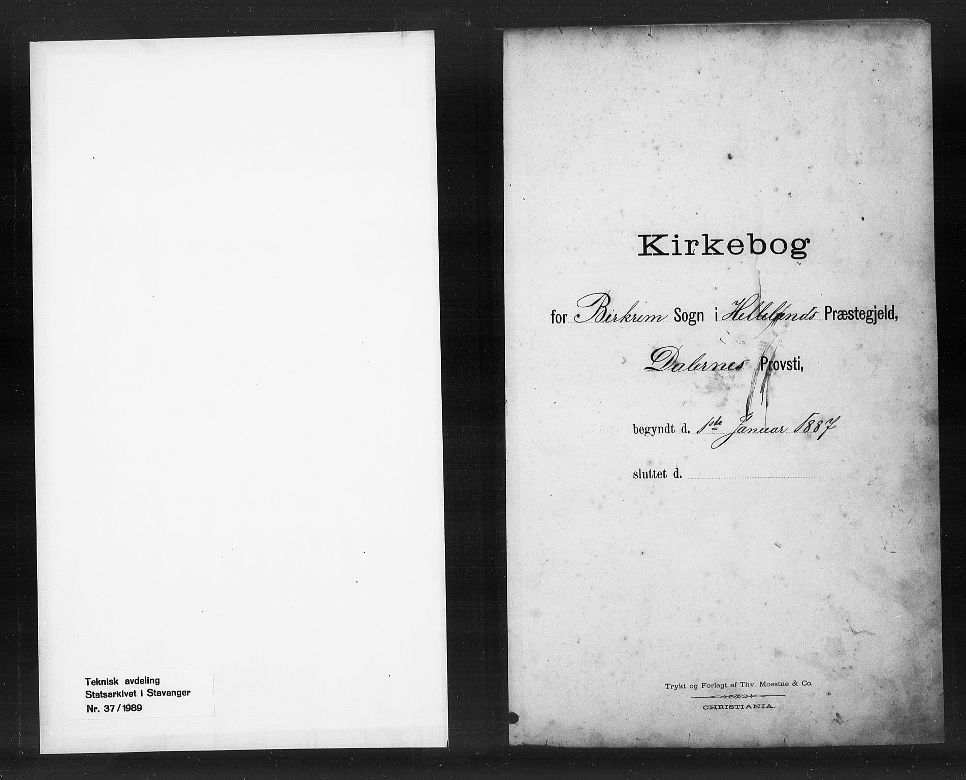 Helleland sokneprestkontor, SAST/A-101810: Parish register (copy) no. B 5, 1887-1908