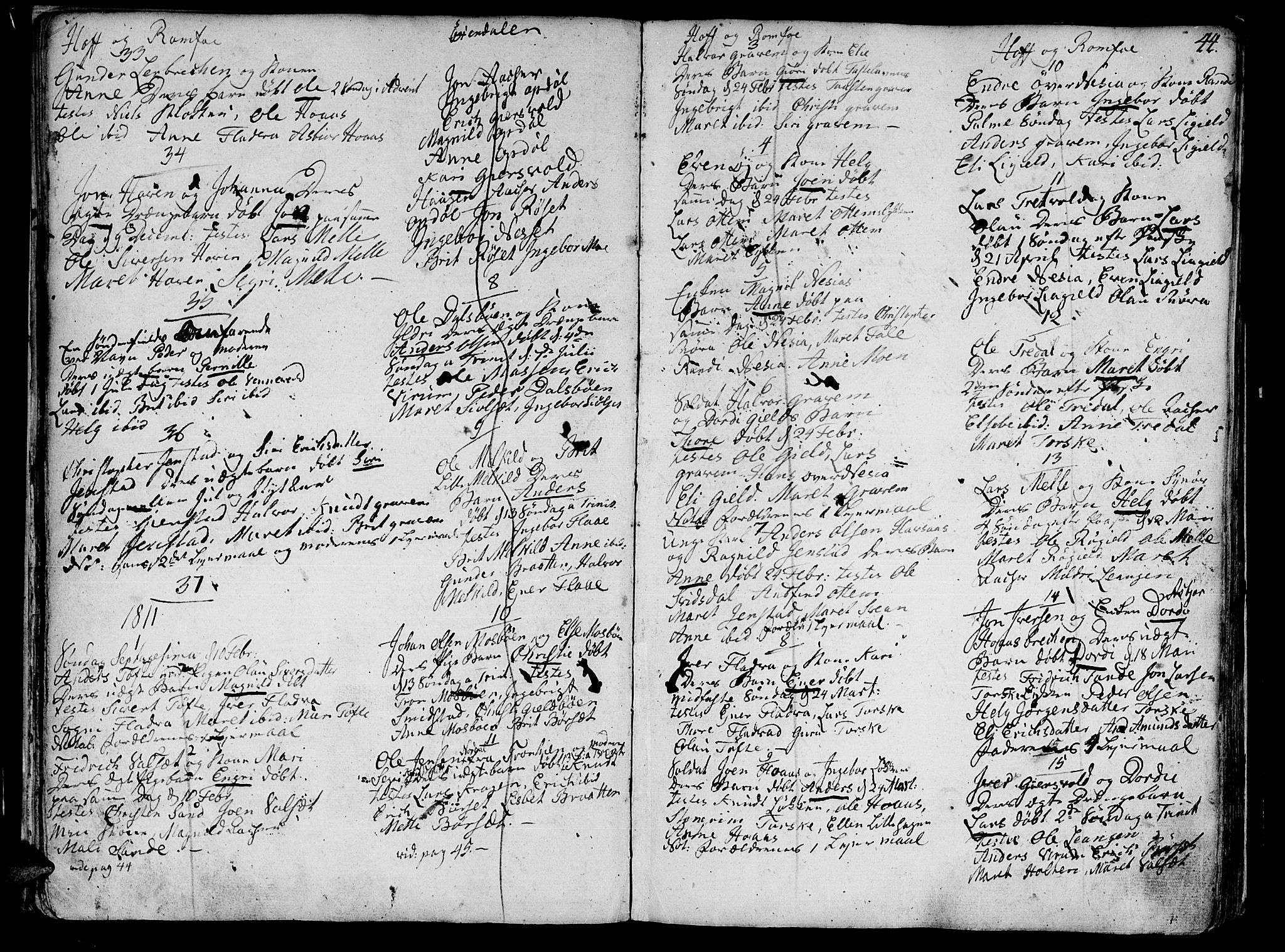Ministerialprotokoller, klokkerbøker og fødselsregistre - Møre og Romsdal, SAT/A-1454/590/L1008: Parish register (official) no. 590A02, 1794-1820, p. 44
