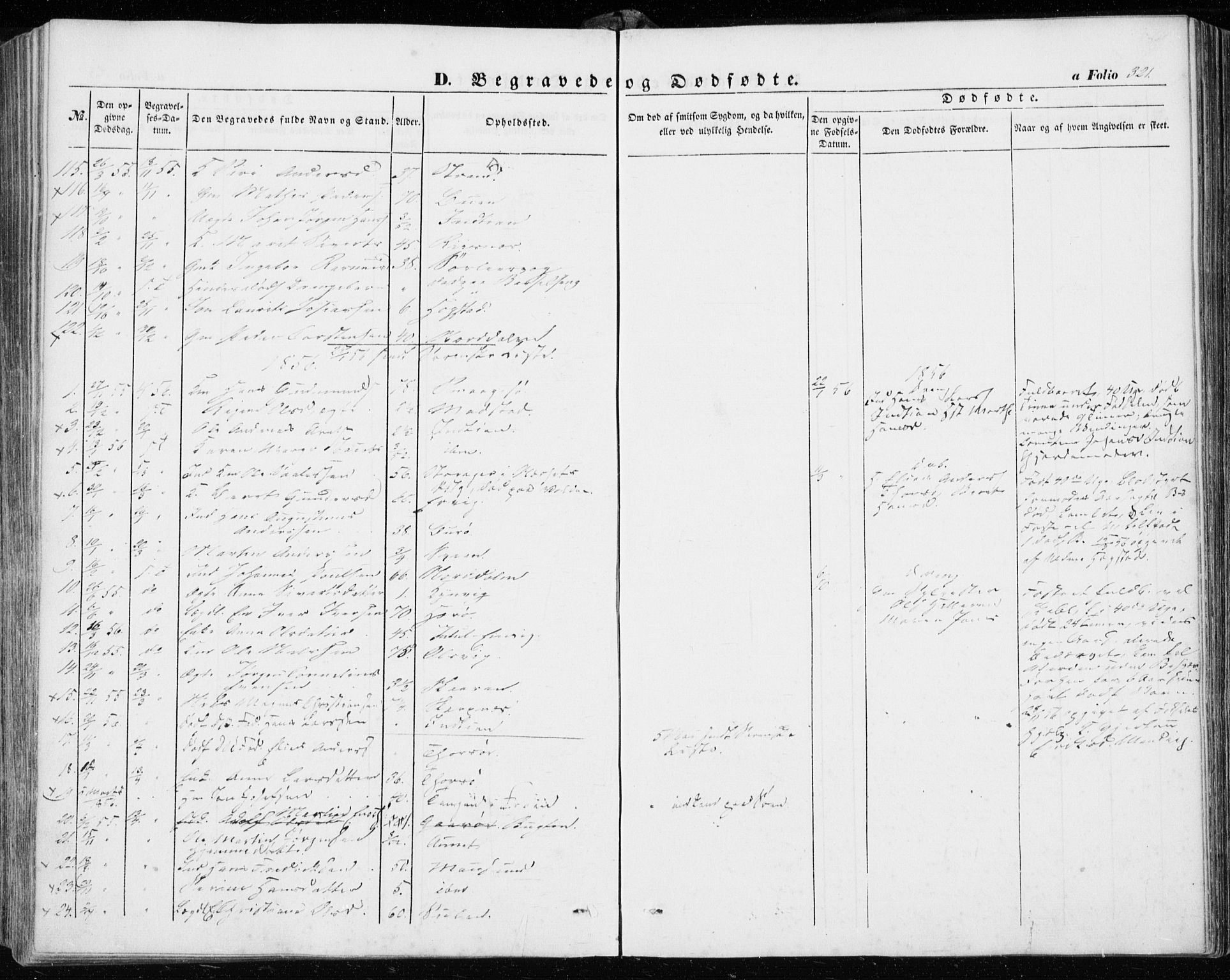 Ministerialprotokoller, klokkerbøker og fødselsregistre - Sør-Trøndelag, SAT/A-1456/634/L0530: Parish register (official) no. 634A06, 1852-1860, p. 321