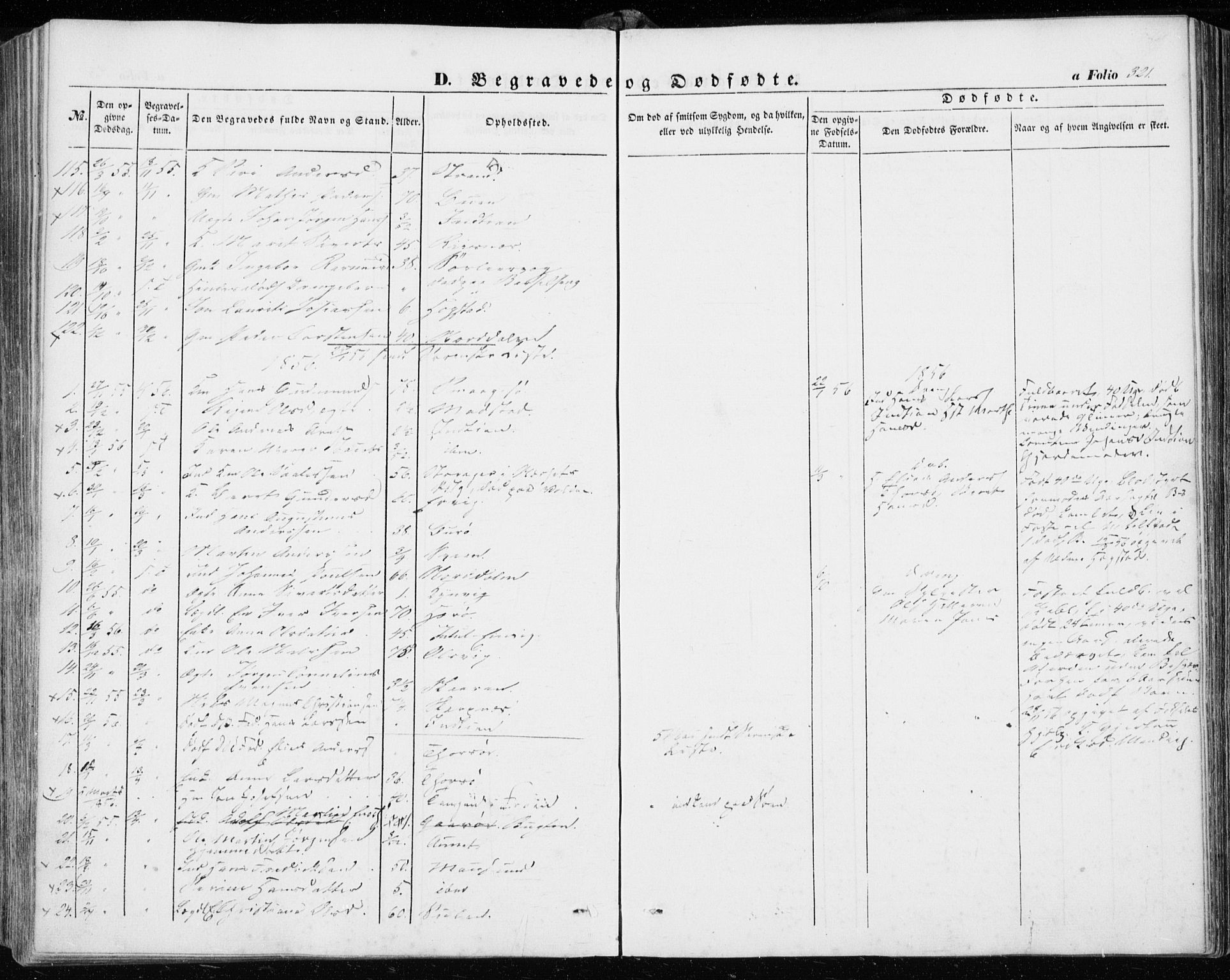 Ministerialprotokoller, klokkerbøker og fødselsregistre - Sør-Trøndelag, AV/SAT-A-1456/634/L0530: Parish register (official) no. 634A06, 1852-1860, p. 321