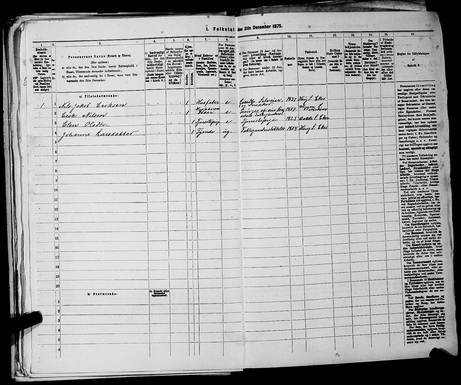 SAKO, 1875 census for 0623P Modum, 1875, p. 2452