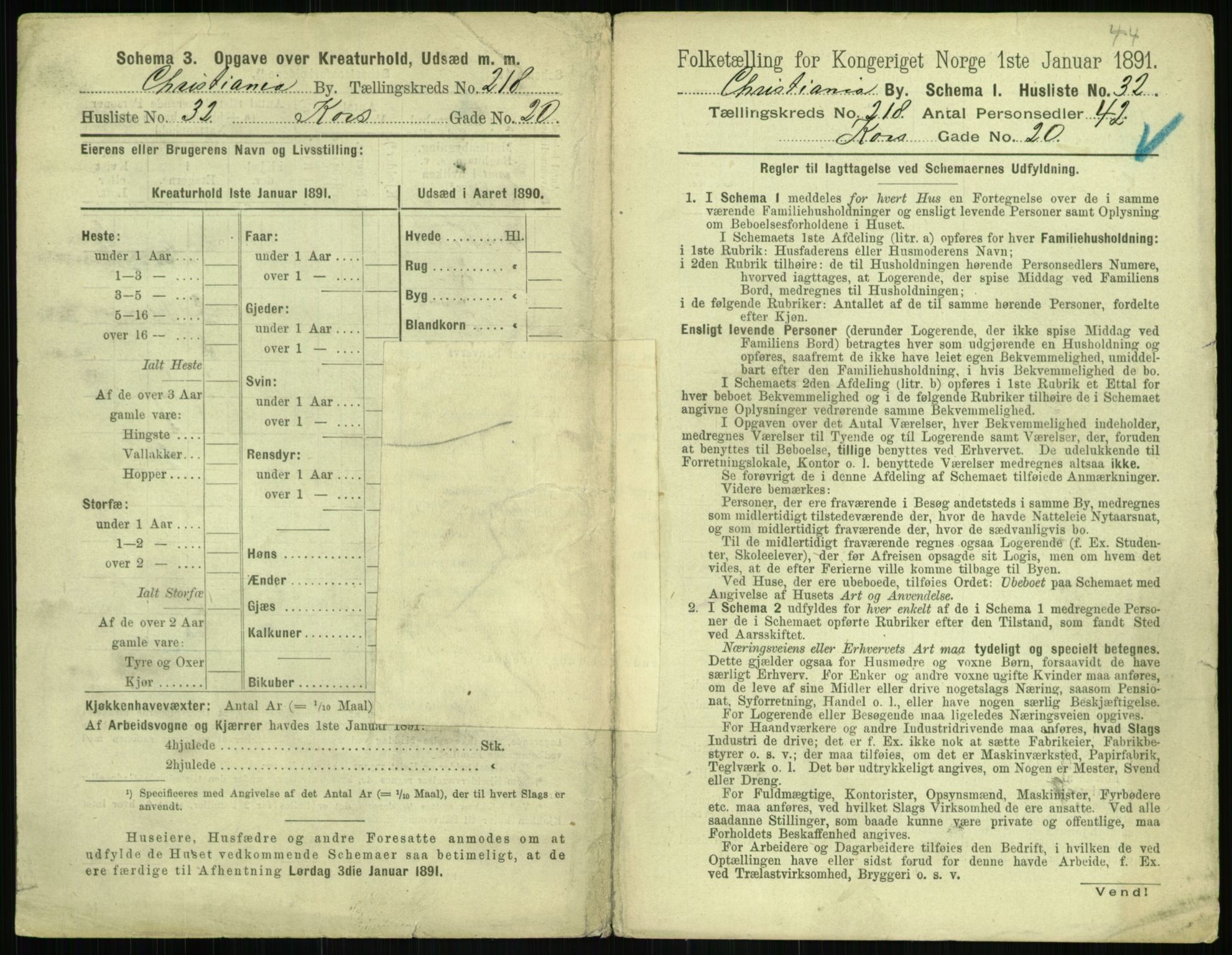 RA, 1891 census for 0301 Kristiania, 1891, p. 129175