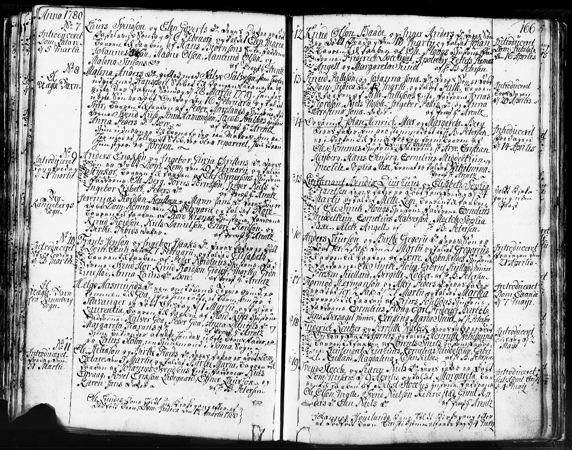 Domkirken sokneprestkontor, SAST/A-101812/001/30/30BB/L0004: Parish register (copy) no. B 4, 1752-1790, p. 166