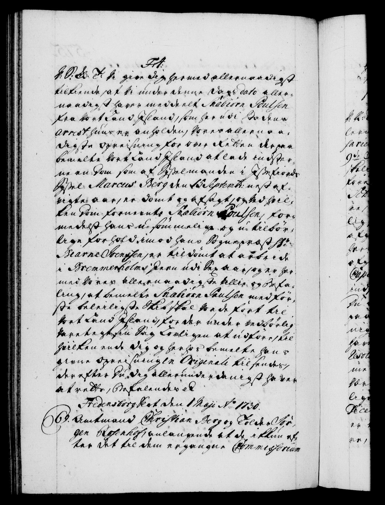 Danske Kanselli 1572-1799, AV/RA-EA-3023/F/Fc/Fca/Fcab/L0024: Norske tegnelser, 1728-1730, p. 575b