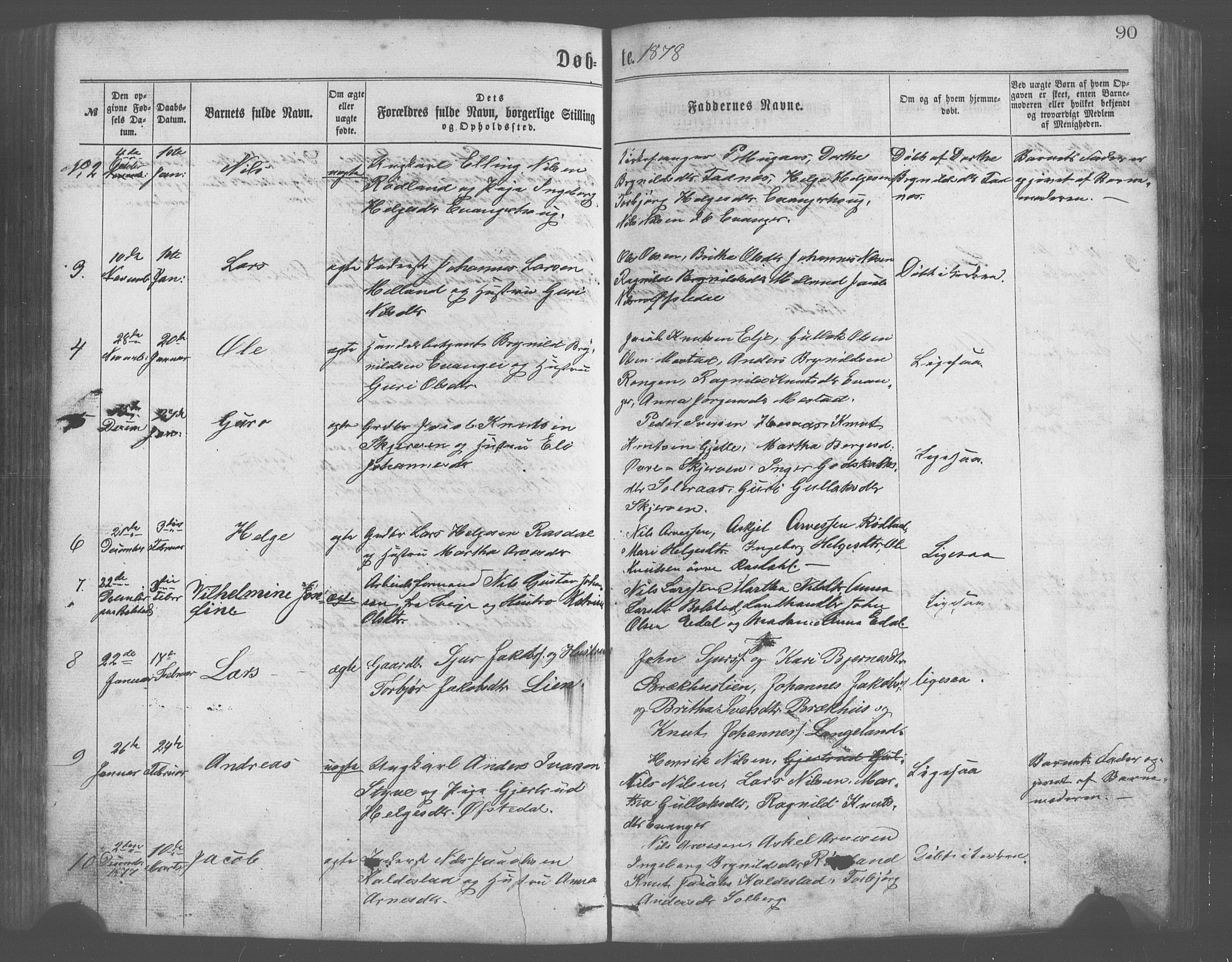 Evanger sokneprestembete, SAB/A-99924: Parish register (copy) no. A 2, 1863-1879, p. 90