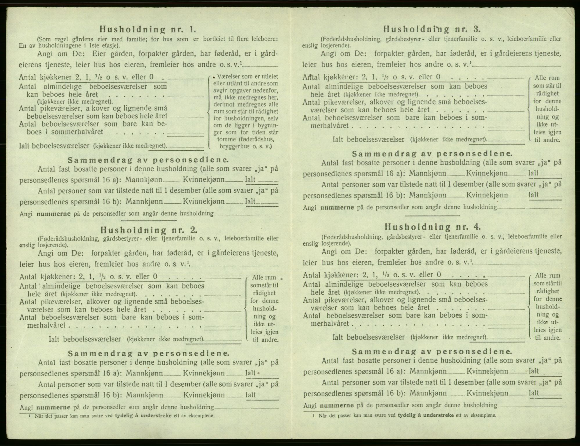 SAB, 1920 census for Odda, 1920, p. 174