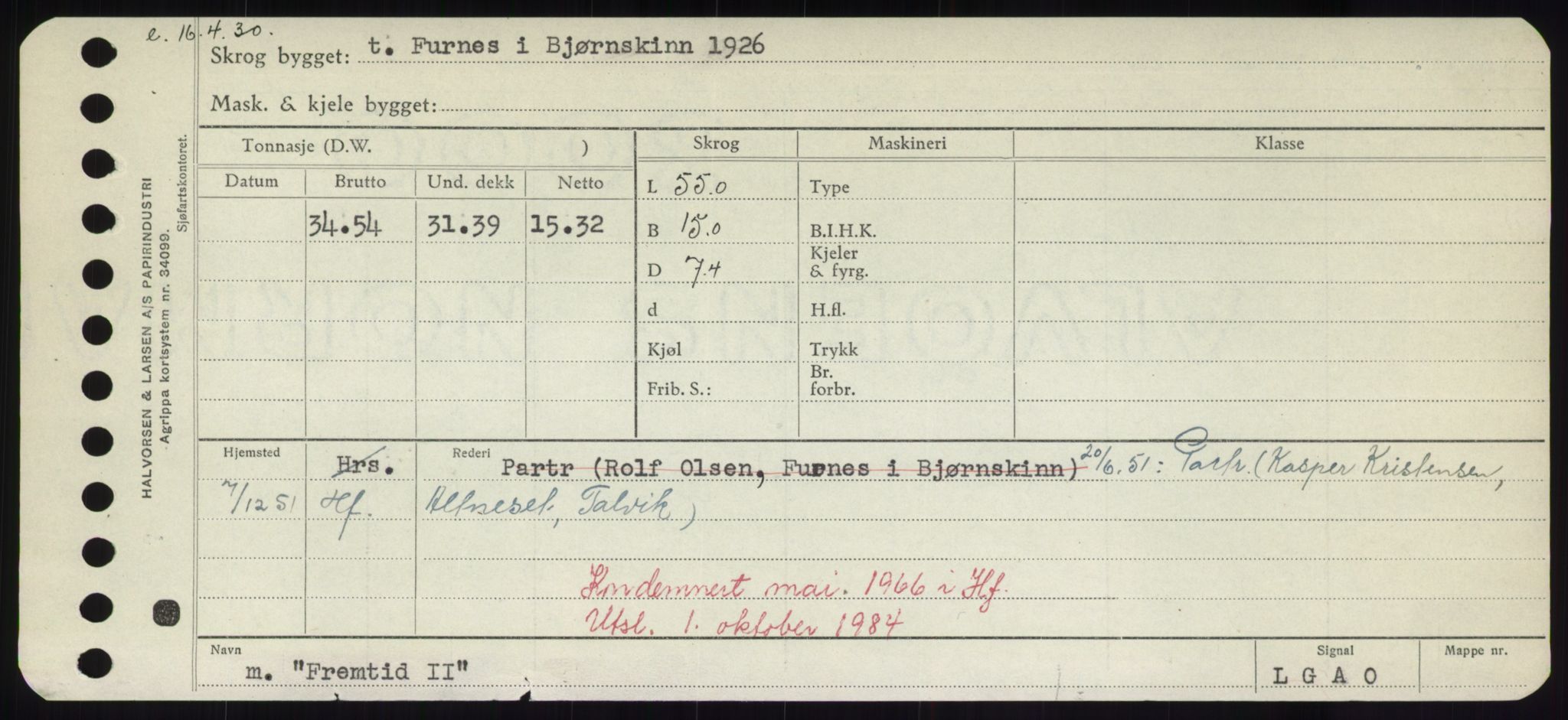 Sjøfartsdirektoratet med forløpere, Skipsmålingen, RA/S-1627/H/Hd/L0011: Fartøy, Fla-Får, p. 379