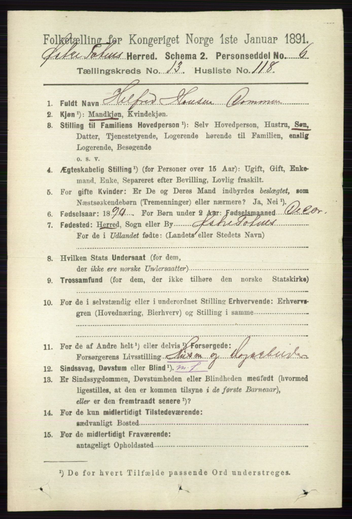 RA, 1891 census for 0528 Østre Toten, 1891, p. 9035