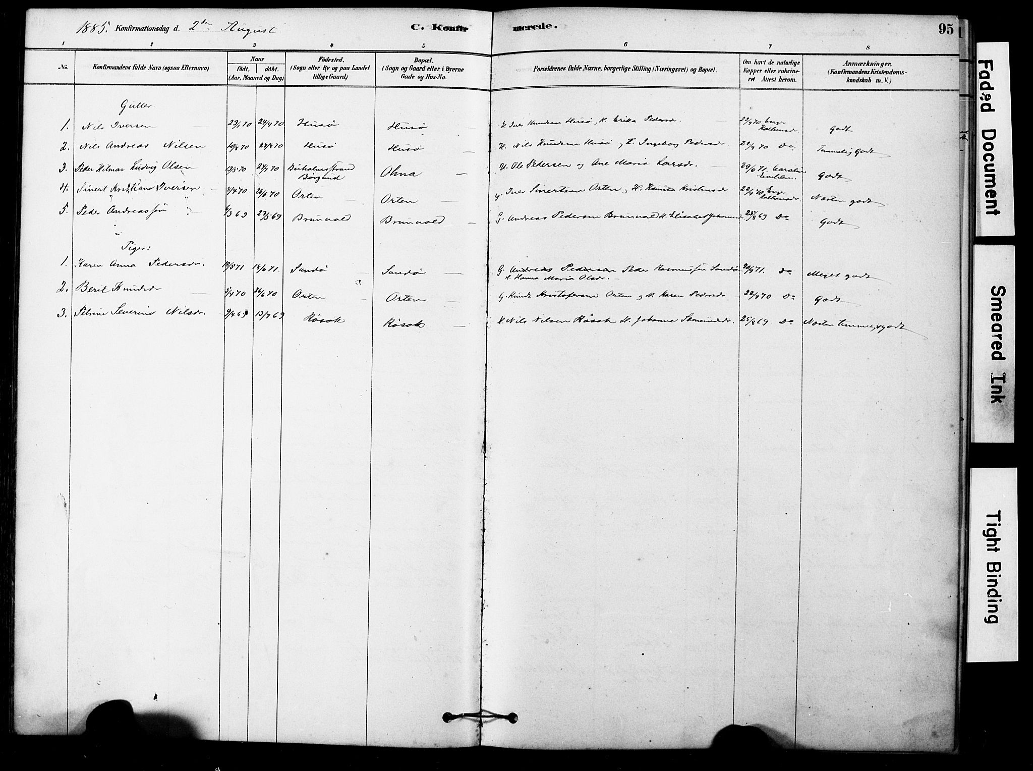 Ministerialprotokoller, klokkerbøker og fødselsregistre - Møre og Romsdal, AV/SAT-A-1454/561/L0729: Parish register (official) no. 561A03, 1878-1900, p. 95