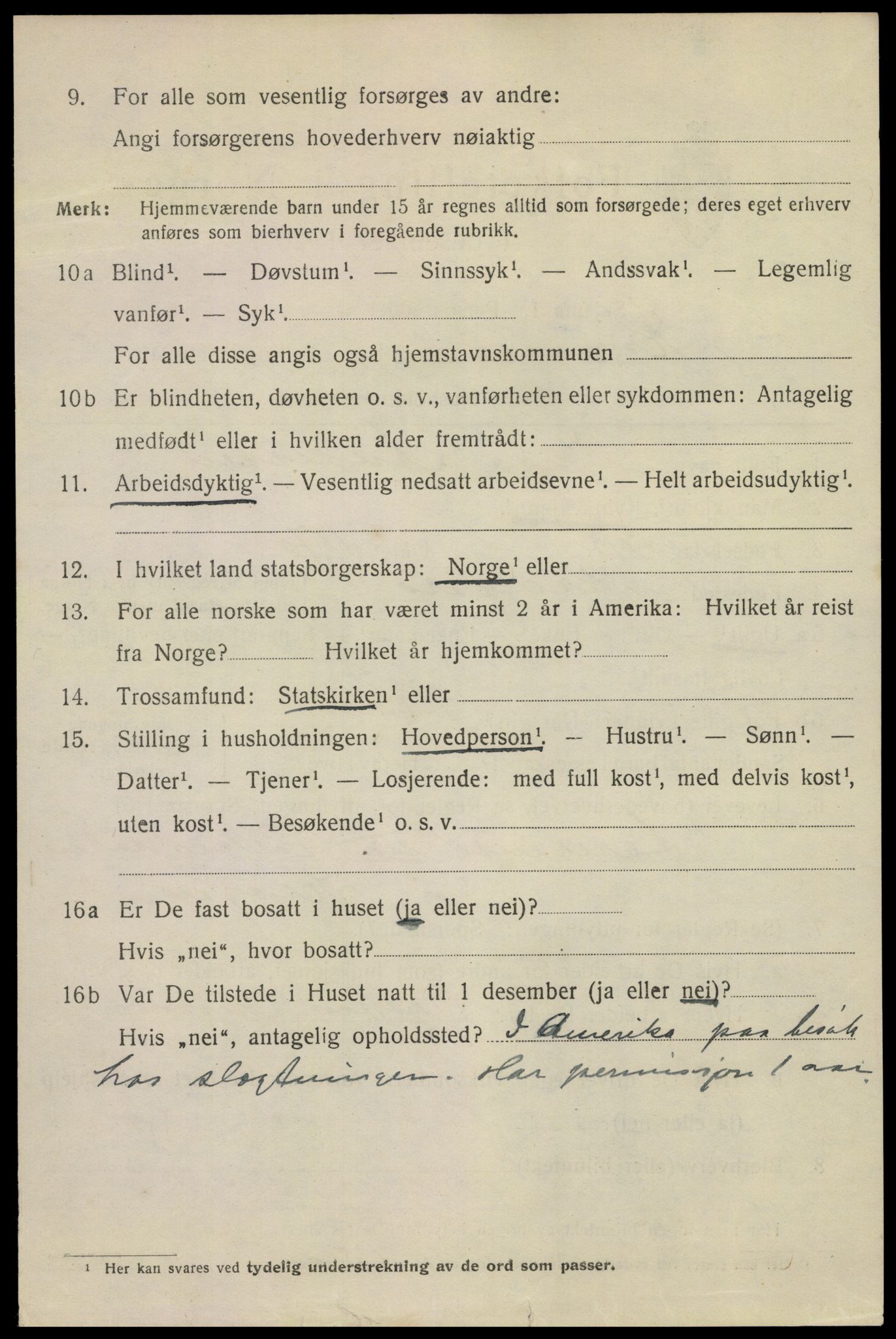 SAKO, 1920 census for Kragerø, 1920, p. 11088