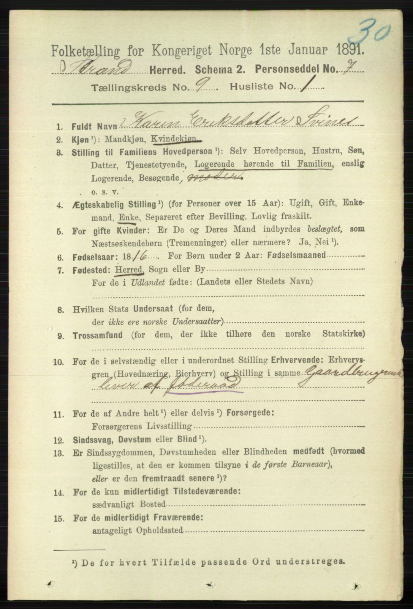 RA, 1891 census for 1130 Strand, 1891, p. 2631