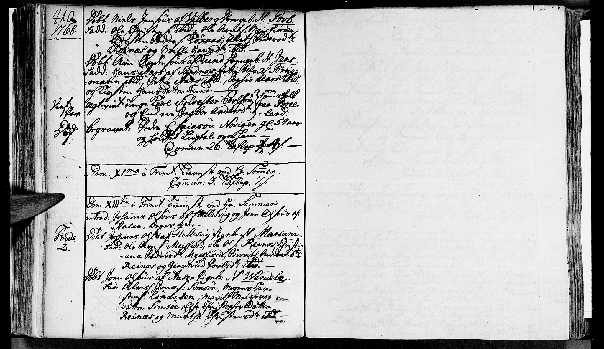 Ministerialprotokoller, klokkerbøker og fødselsregistre - Nordland, AV/SAT-A-1459/830/L0437: Parish register (official) no. 830A05 /2, 1768-1776, p. 410