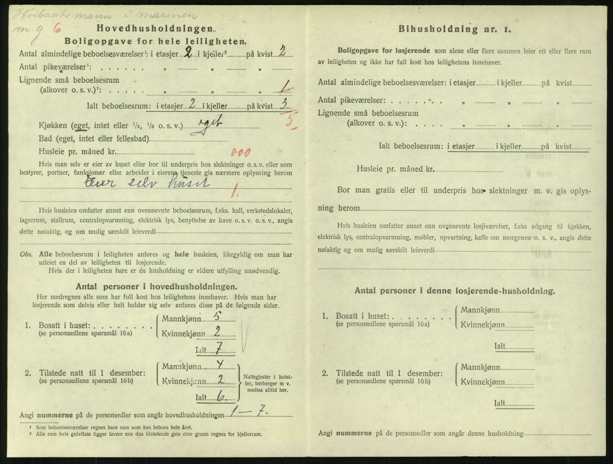 SAKO, 1920 census for Horten, 1920, p. 3736