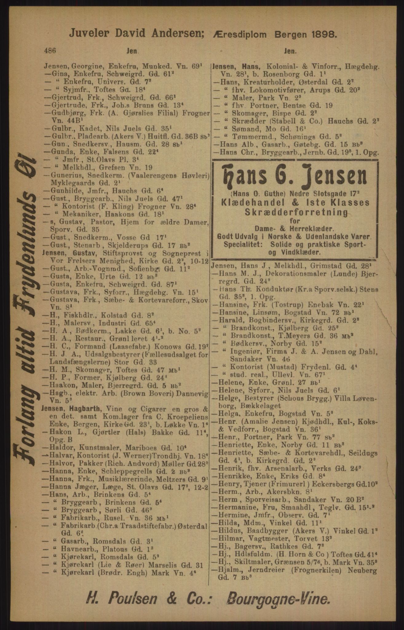 Kristiania/Oslo adressebok, PUBL/-, 1905, p. 486