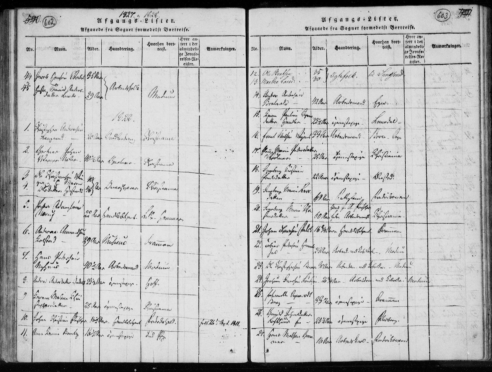 Kongsberg kirkebøker, SAKO/A-22/F/Fa/L0008: Parish register (official) no. I 8, 1816-1839, p. 602-603