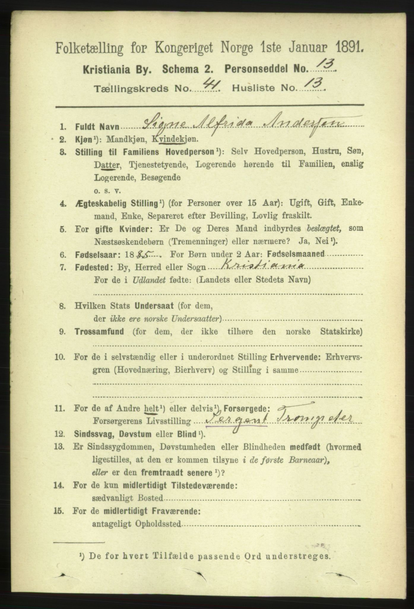 RA, 1891 census for 0301 Kristiania, 1891, p. 24360
