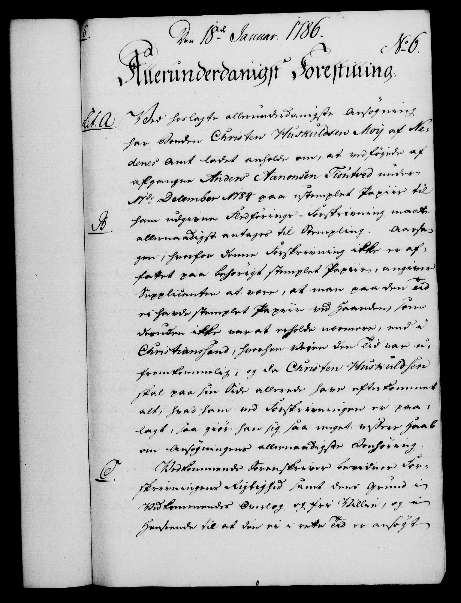Rentekammeret, Kammerkanselliet, RA/EA-3111/G/Gf/Gfa/L0068: Norsk relasjons- og resolusjonsprotokoll (merket RK 52.68), 1786, p. 62