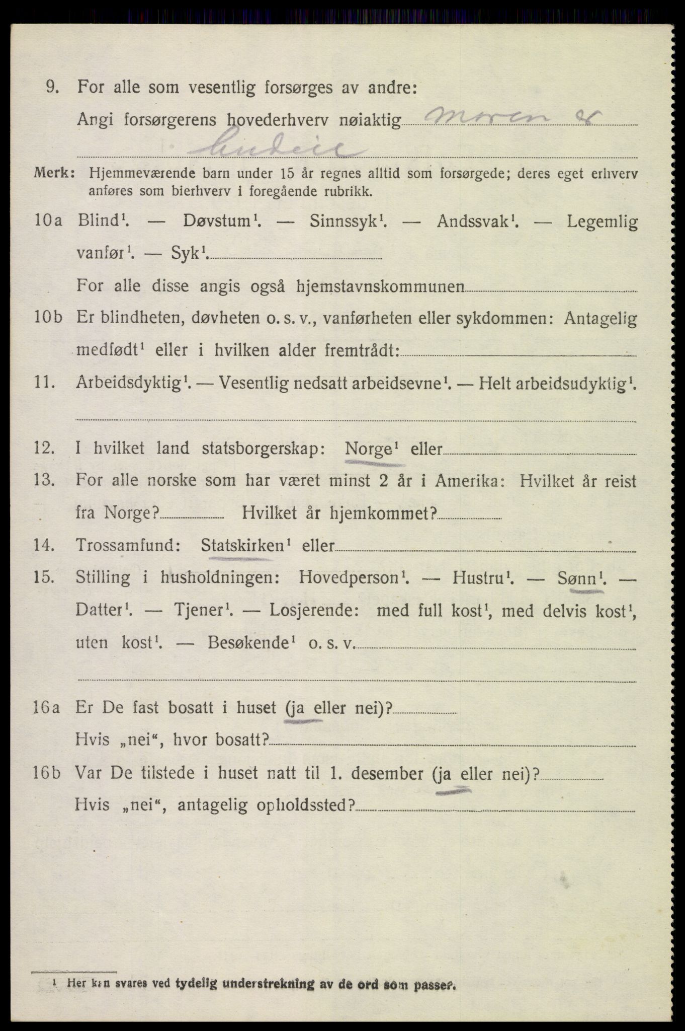 SAH, 1920 census for Romedal, 1920, p. 3140