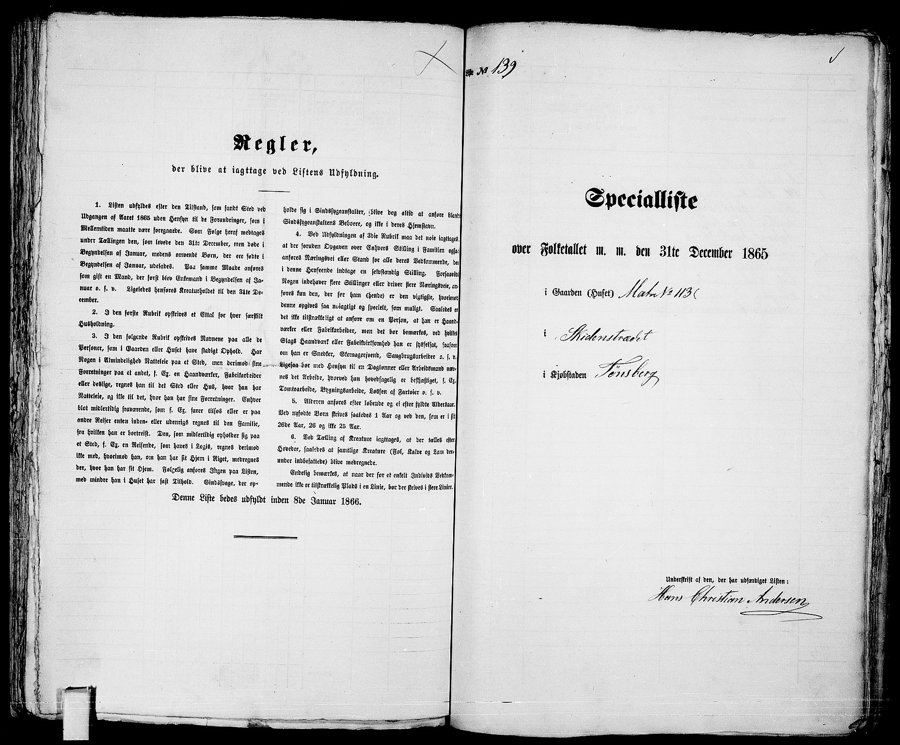 RA, 1865 census for Tønsberg, 1865, p. 304