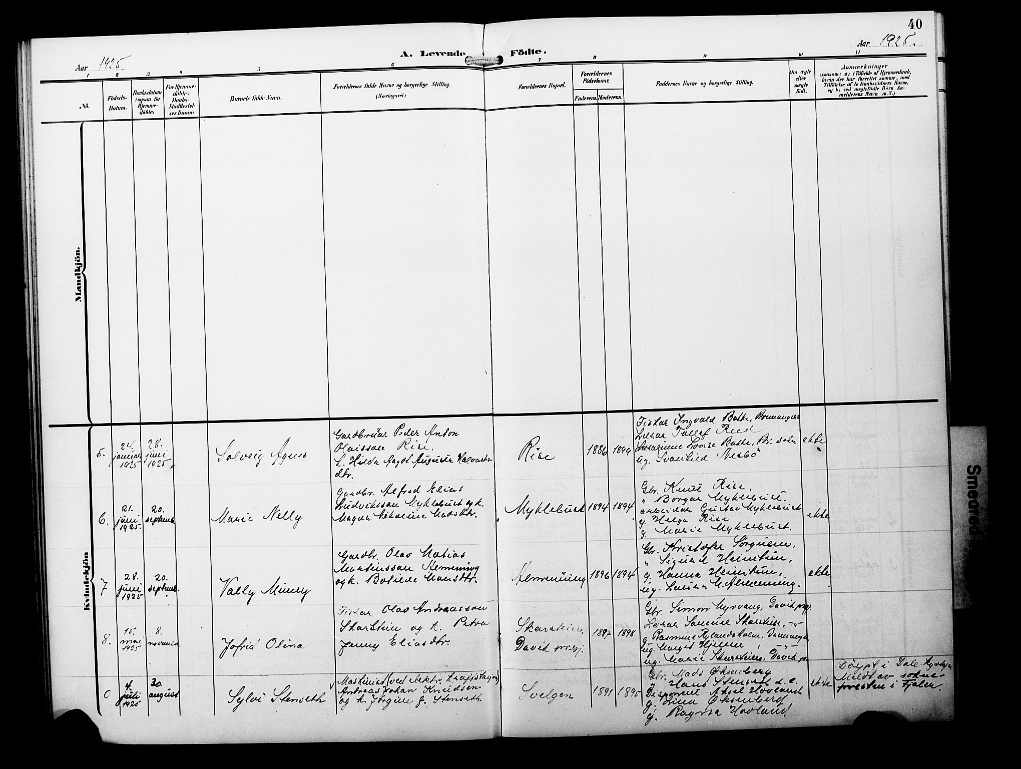 Davik sokneprestembete, AV/SAB-A-79701/H/Hab/Habb/L0001: Parish register (copy) no. B 1, 1903-1928, p. 40