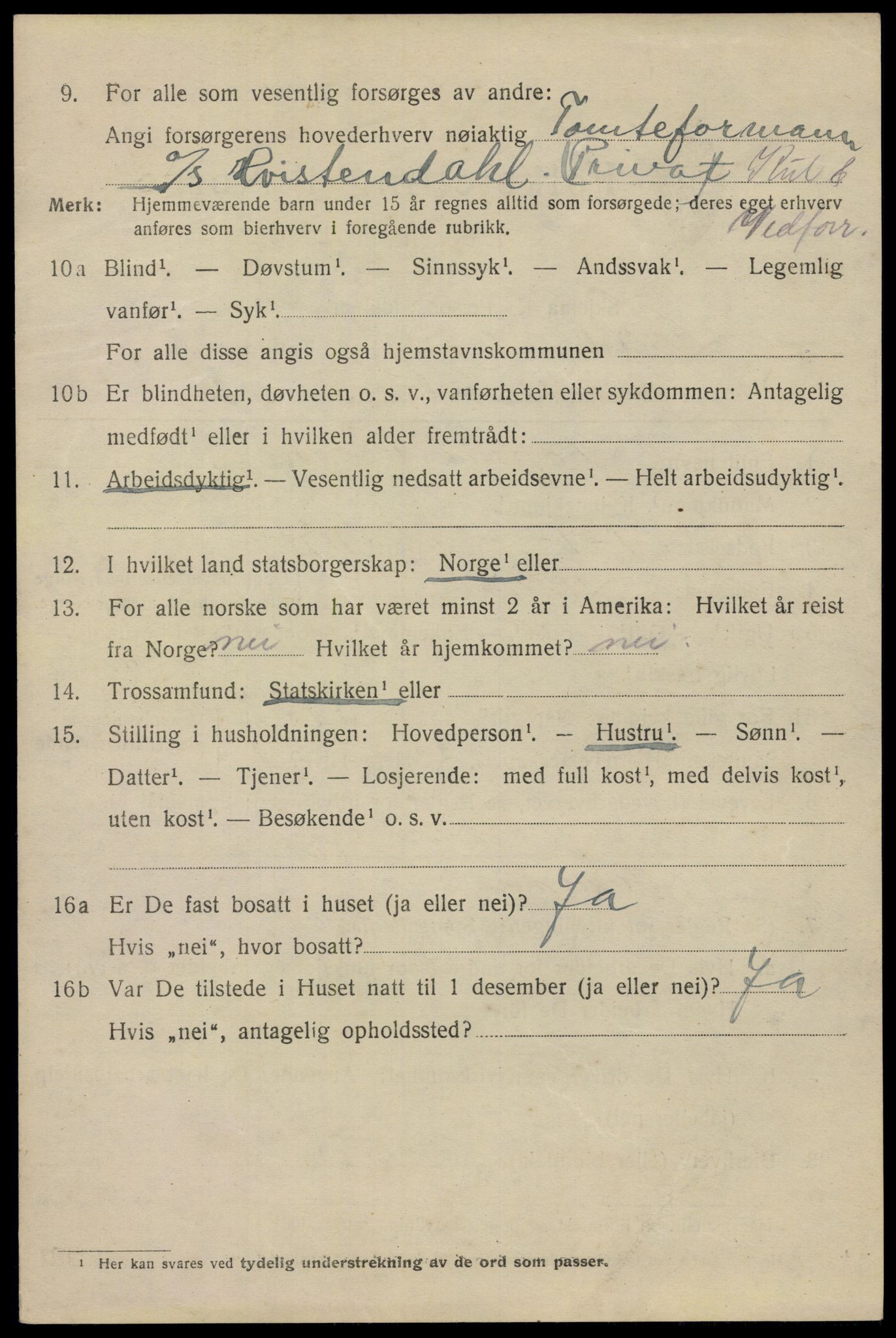 SAO, 1920 census for Drøbak, 1920, p. 5234