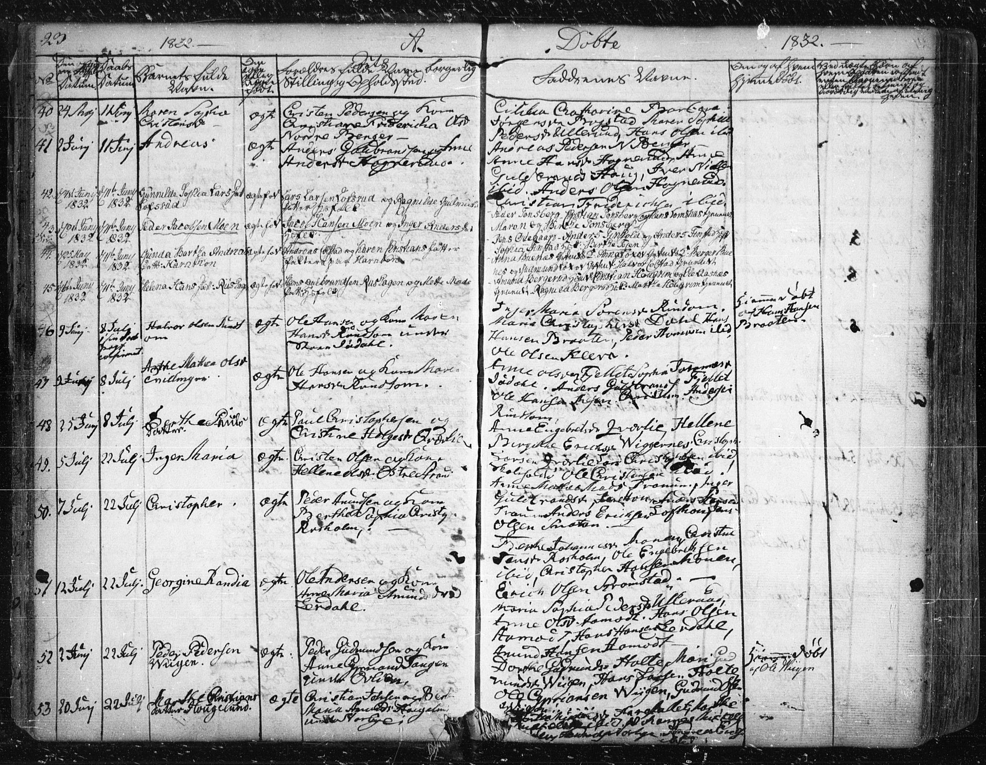 Aurskog prestekontor Kirkebøker, SAO/A-10304a/F/Fa/L0006: Parish register (official) no. I 6, 1829-1853, p. 23