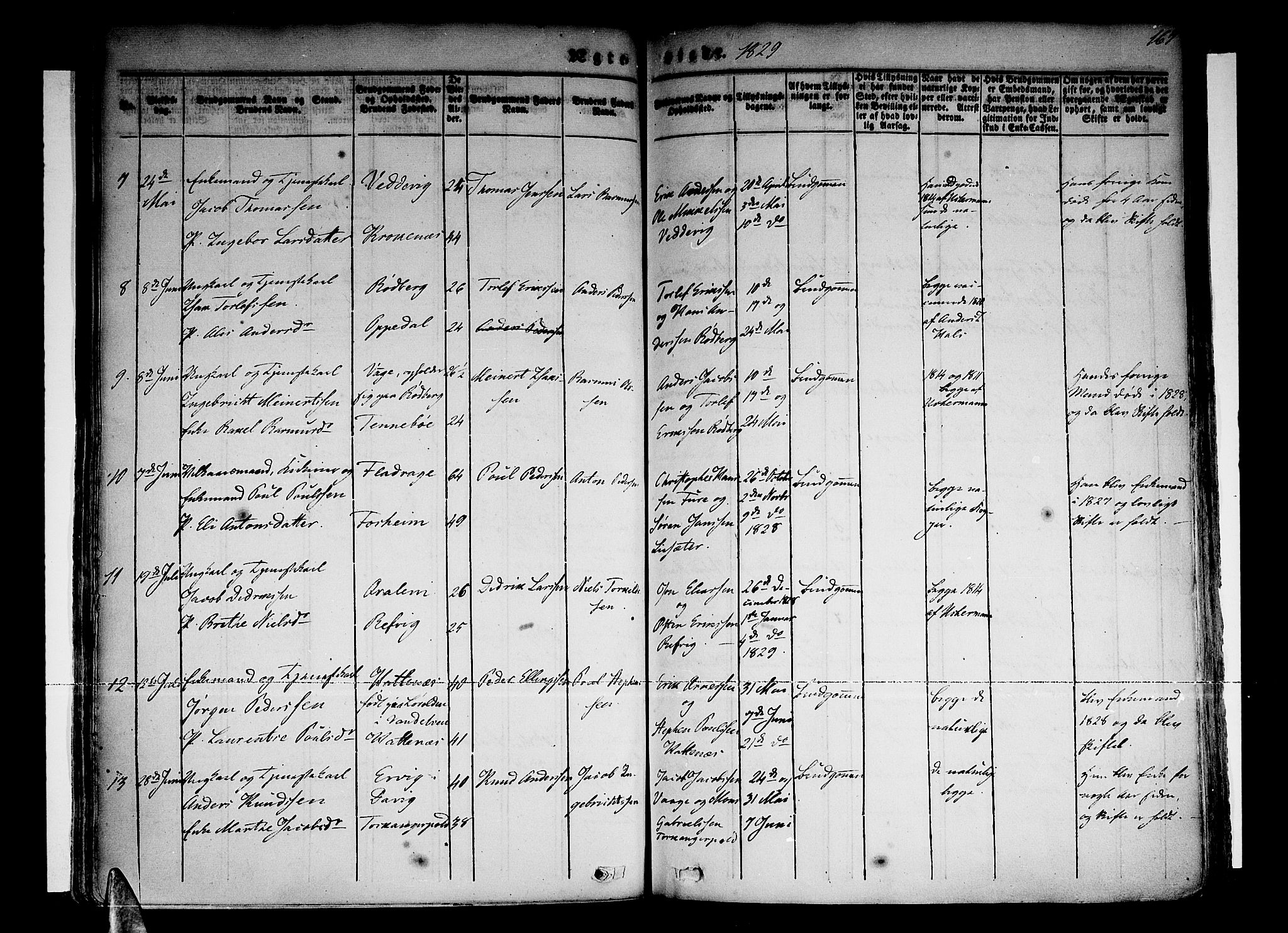 Selje sokneprestembete, SAB/A-99938/H/Ha/Haa/Haaa: Parish register (official) no. A 9, 1829-1844, p. 167
