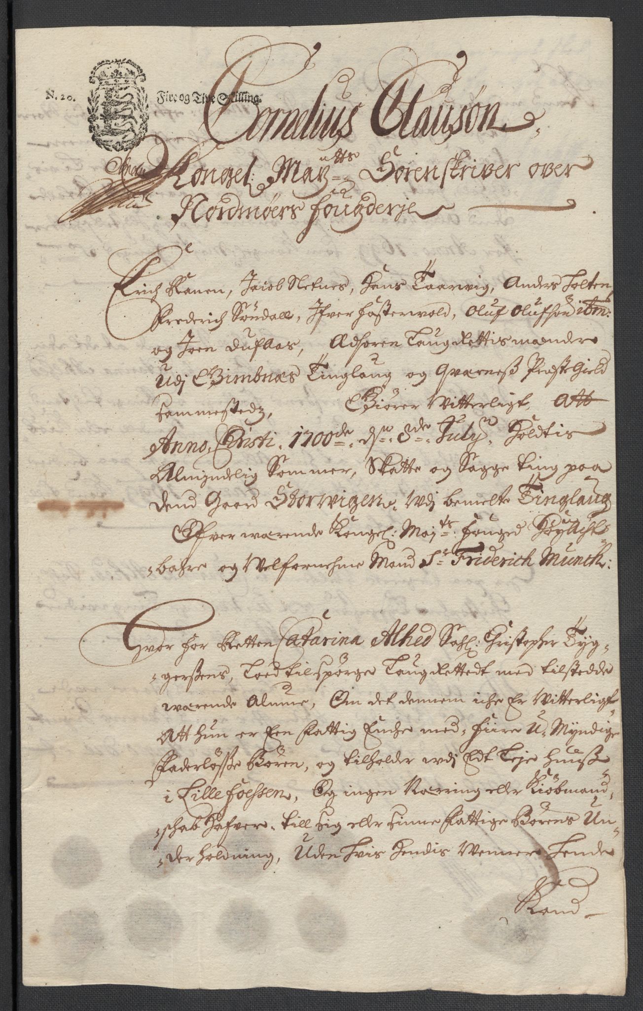 Rentekammeret inntil 1814, Reviderte regnskaper, Fogderegnskap, AV/RA-EA-4092/R56/L3738: Fogderegnskap Nordmøre, 1699, p. 185